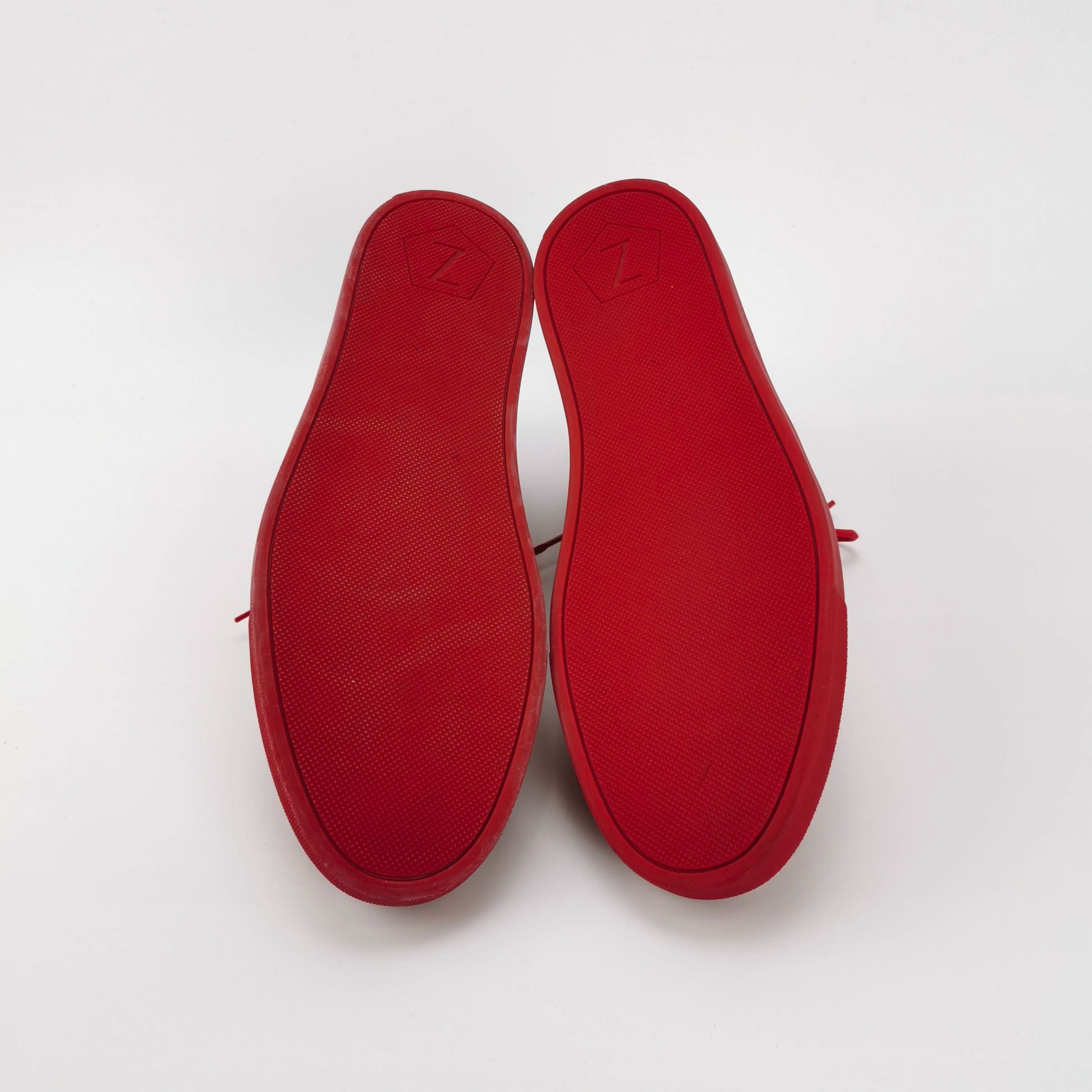 Z Zegna Z Zegna Red Leather Low-Top Sneakers 42.5 Size US 9 / EU 42 - 6 Thumbnail