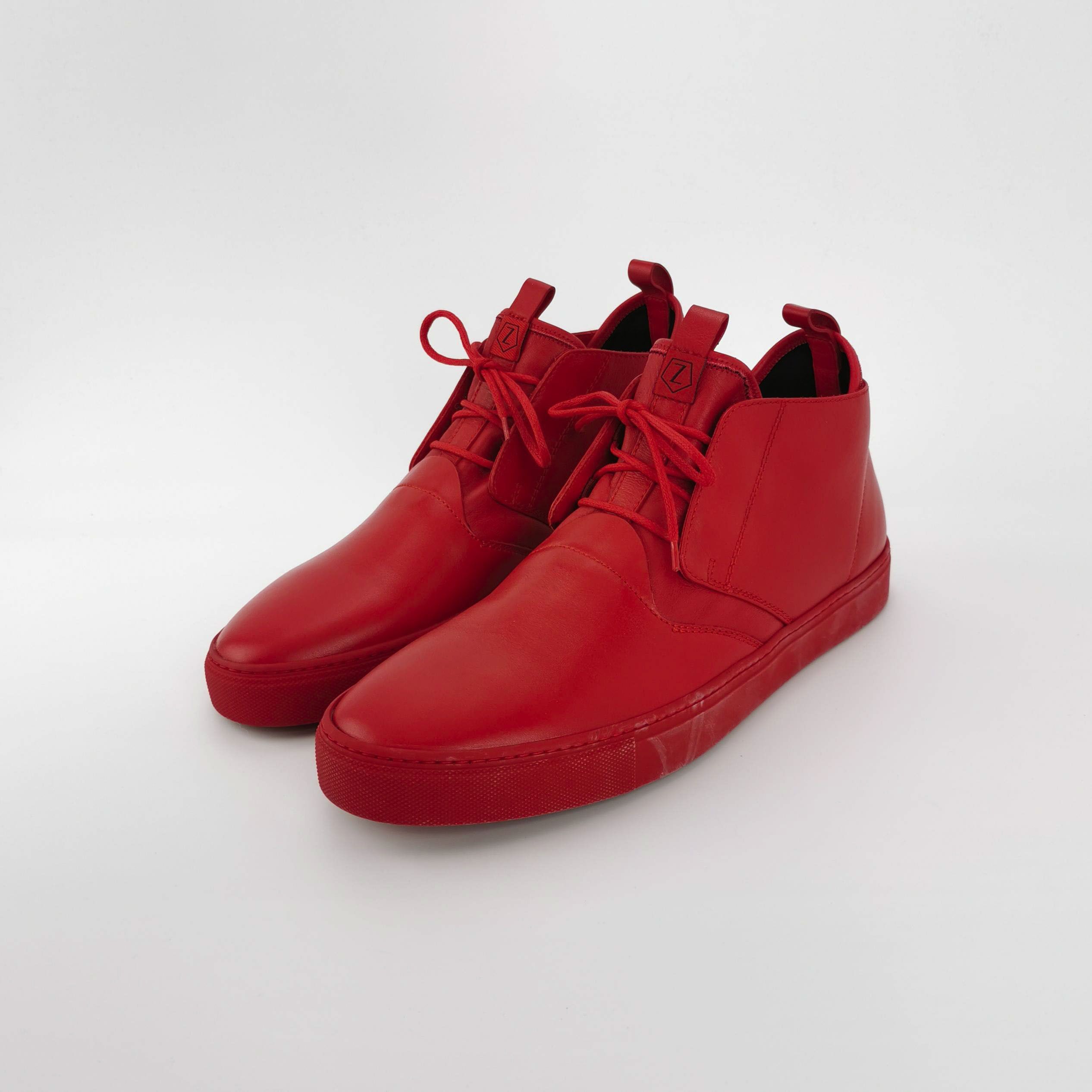 Z Zegna Z Zegna Red Leather Low-Top Sneakers 42.5 Size US 9 / EU 42 - 3 Thumbnail
