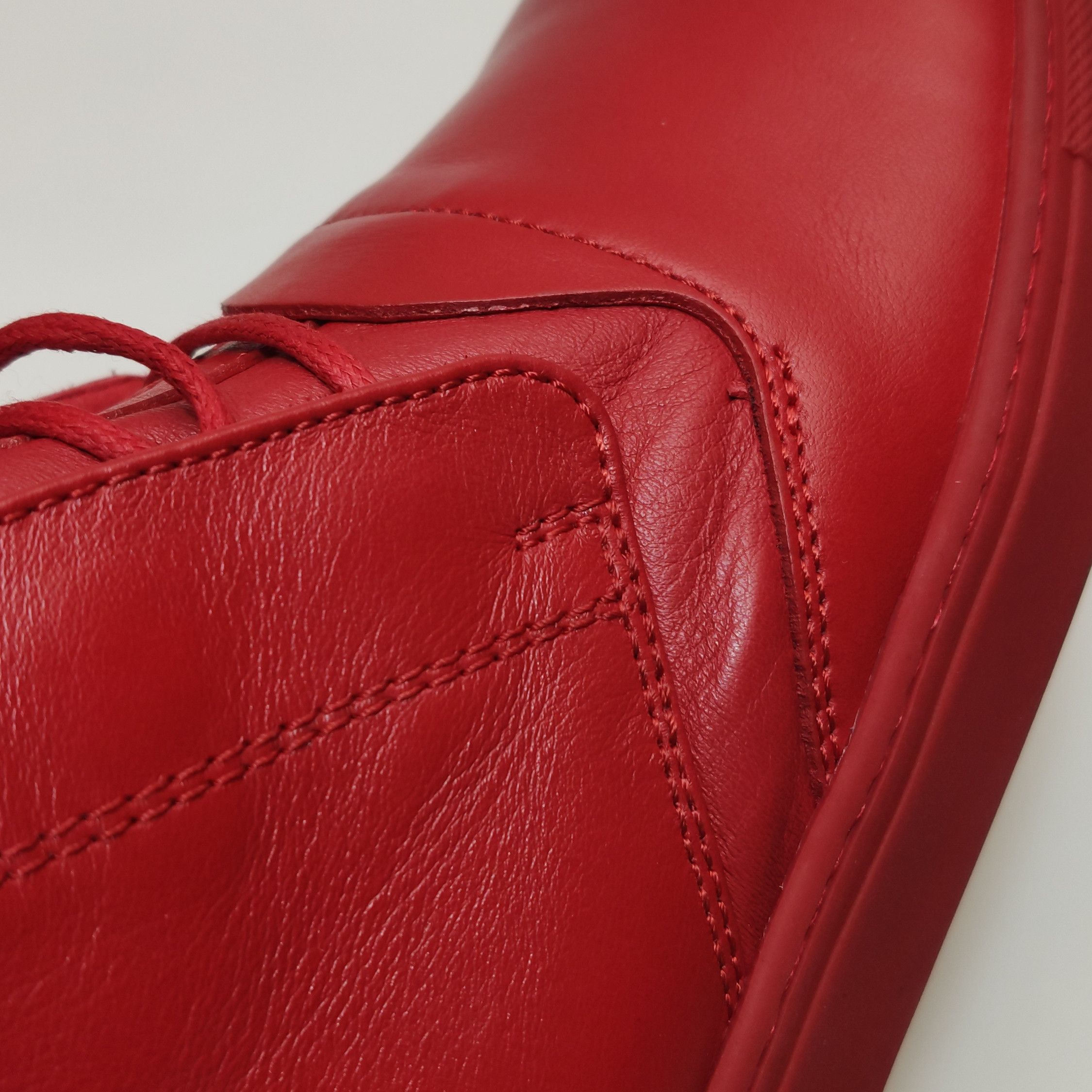 Z Zegna Z Zegna Red Leather Low-Top Sneakers 42.5 Size US 9 / EU 42 - 13 Thumbnail