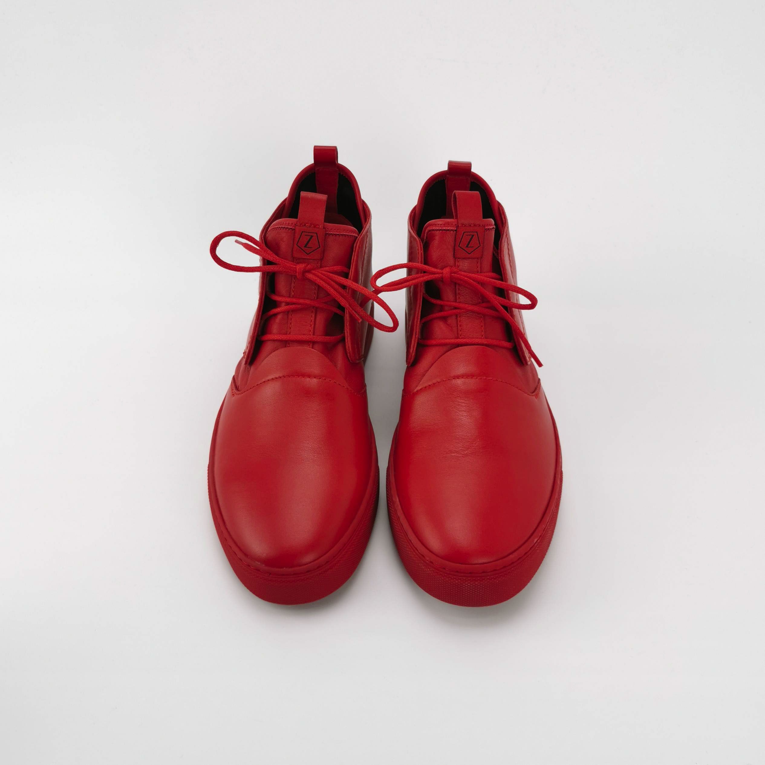 Z Zegna Z Zegna Red Leather Low-Top Sneakers 42.5 Size US 9 / EU 42 - 4 Thumbnail