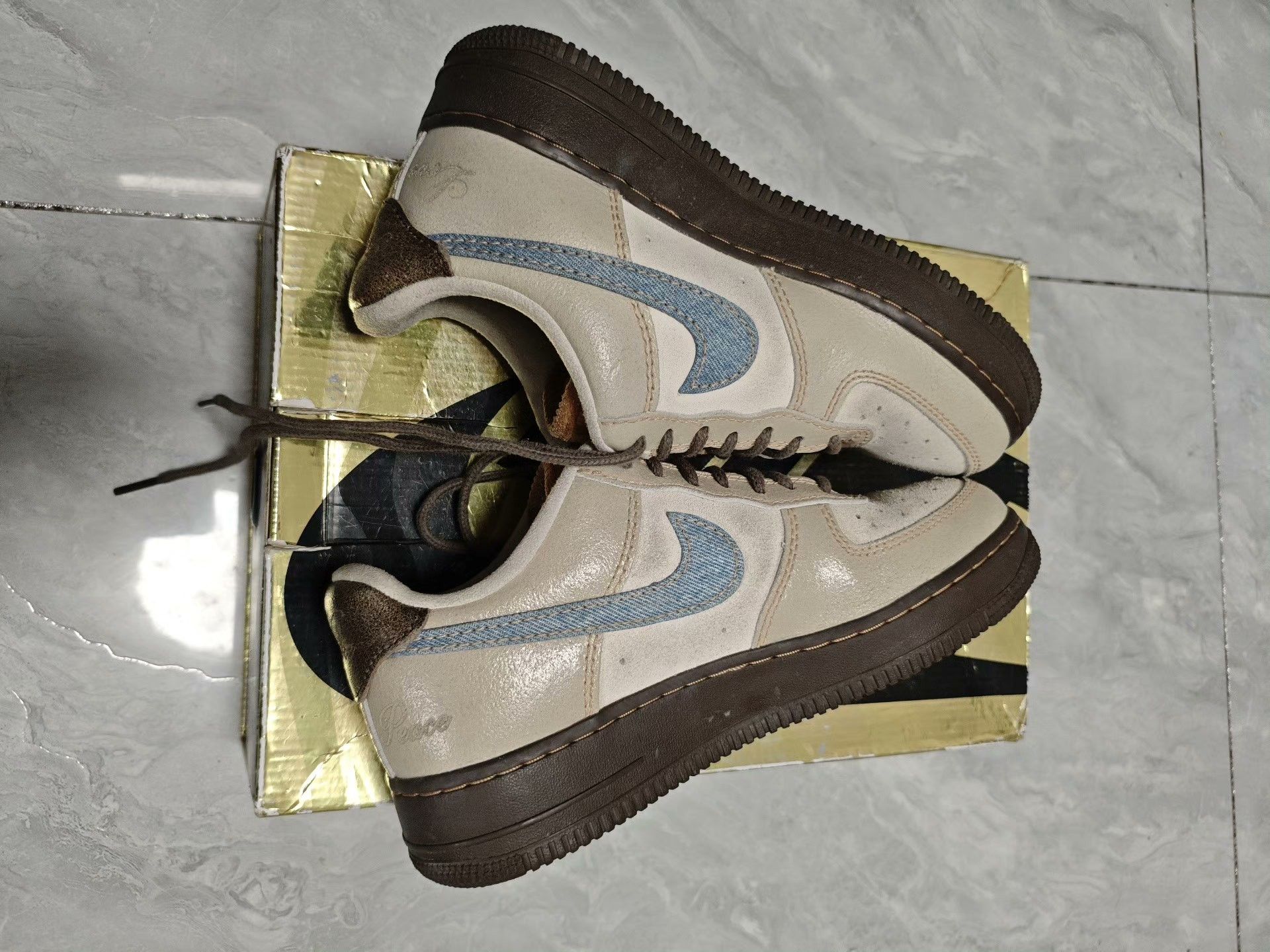 Nike Nike Blue Lowtop Sneakers us_8-5 Women Size US 8.5 / IT 38.5 - 4 Thumbnail