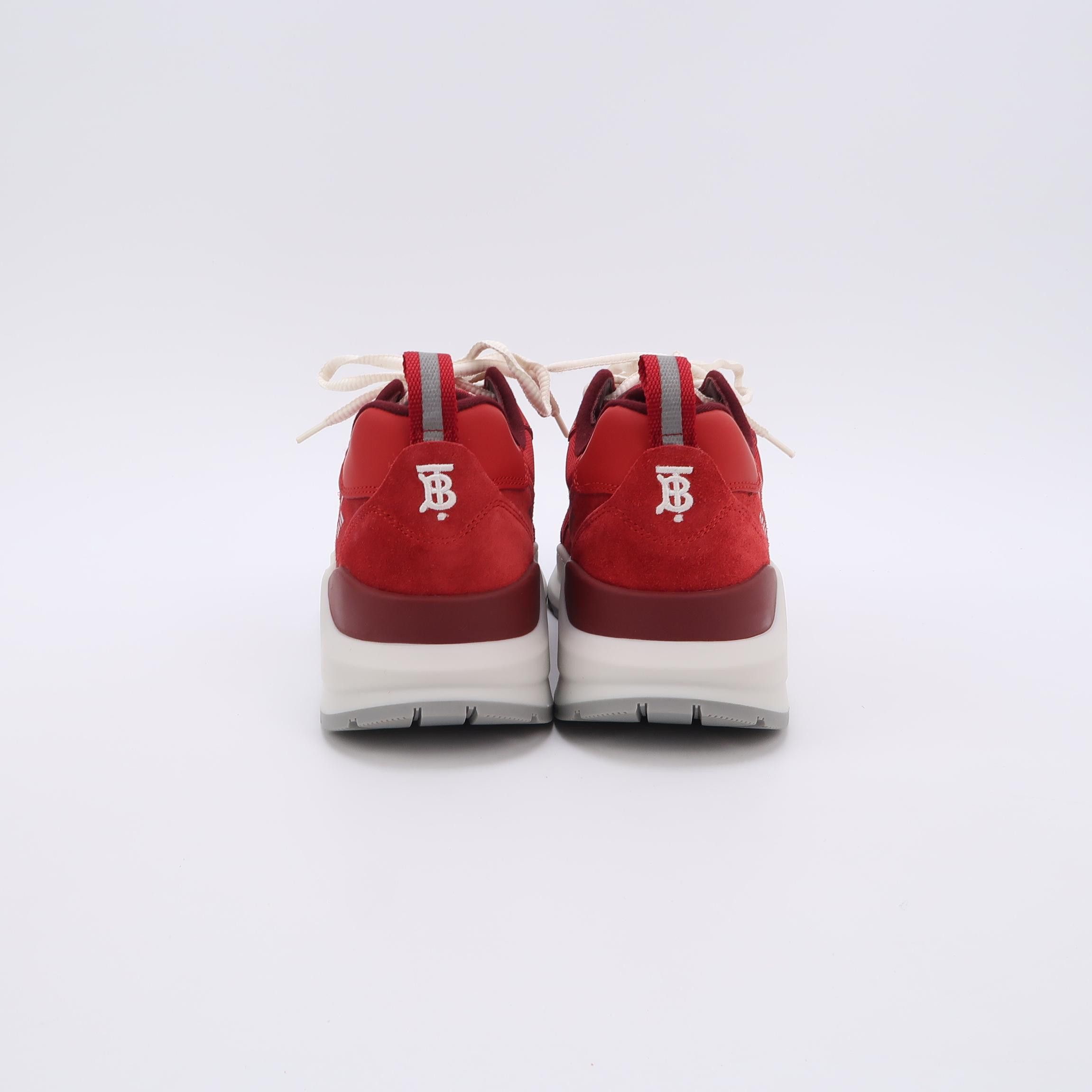 Burberry Burberry Red Suede Panel Sneakers 39 Size US 6 / EU 39 - 5 Thumbnail