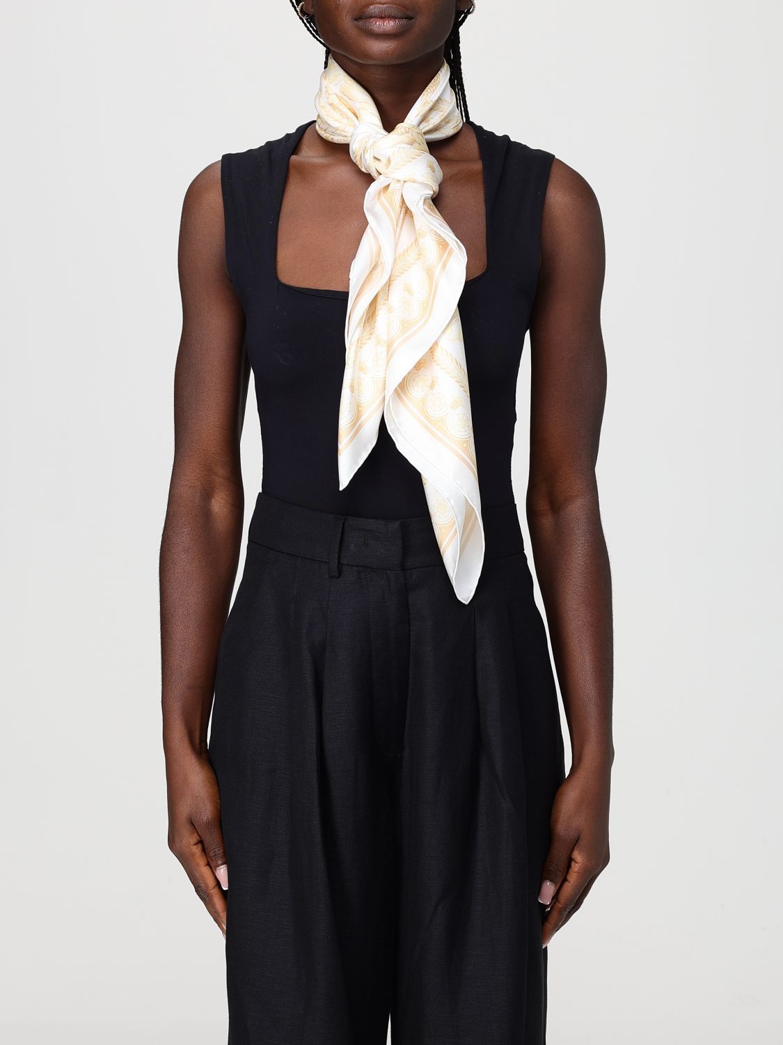 Versace Versace Neck Scarf Woman Gold Size ONE SIZE - 2 Thumbnail
