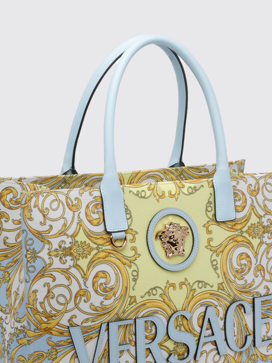 Versace Versace Handbag Woman Gnawed Blue Size ONE SIZE - 3 Thumbnail
