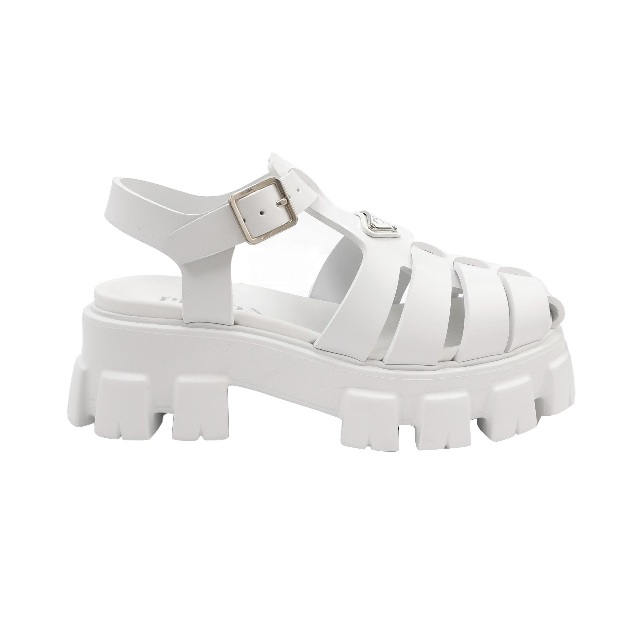 Prada Prada White Platform Cage Sandals Size 40 Size US 10 / IT 40 - 2 Thumbnail