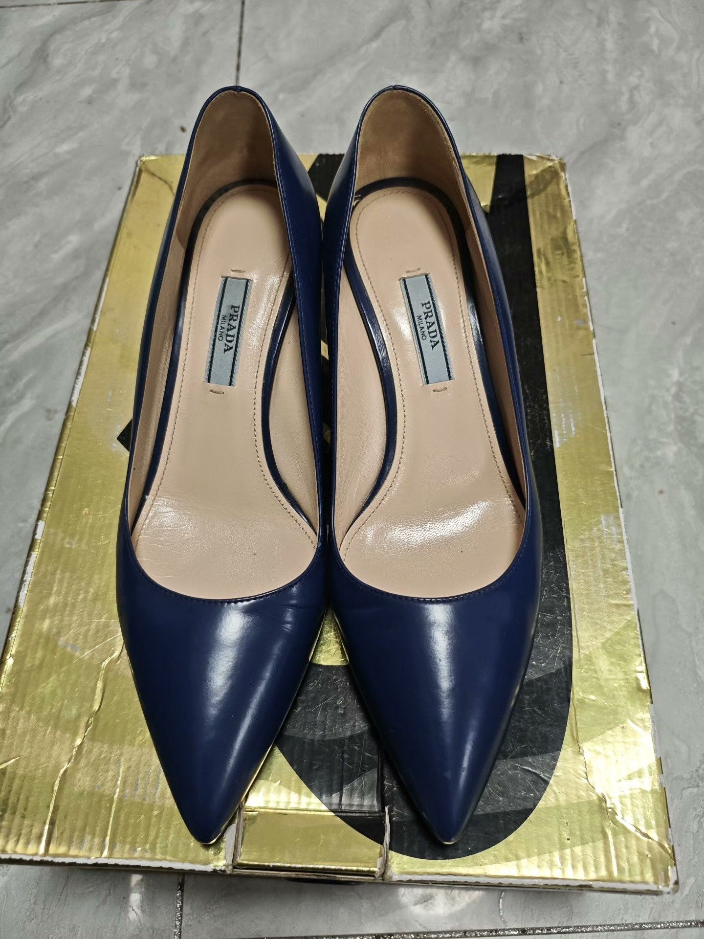 Prada Prada Blue Lowtop Sneakers us_8 Women Size US 8 / IT 38 - 2 Thumbnail