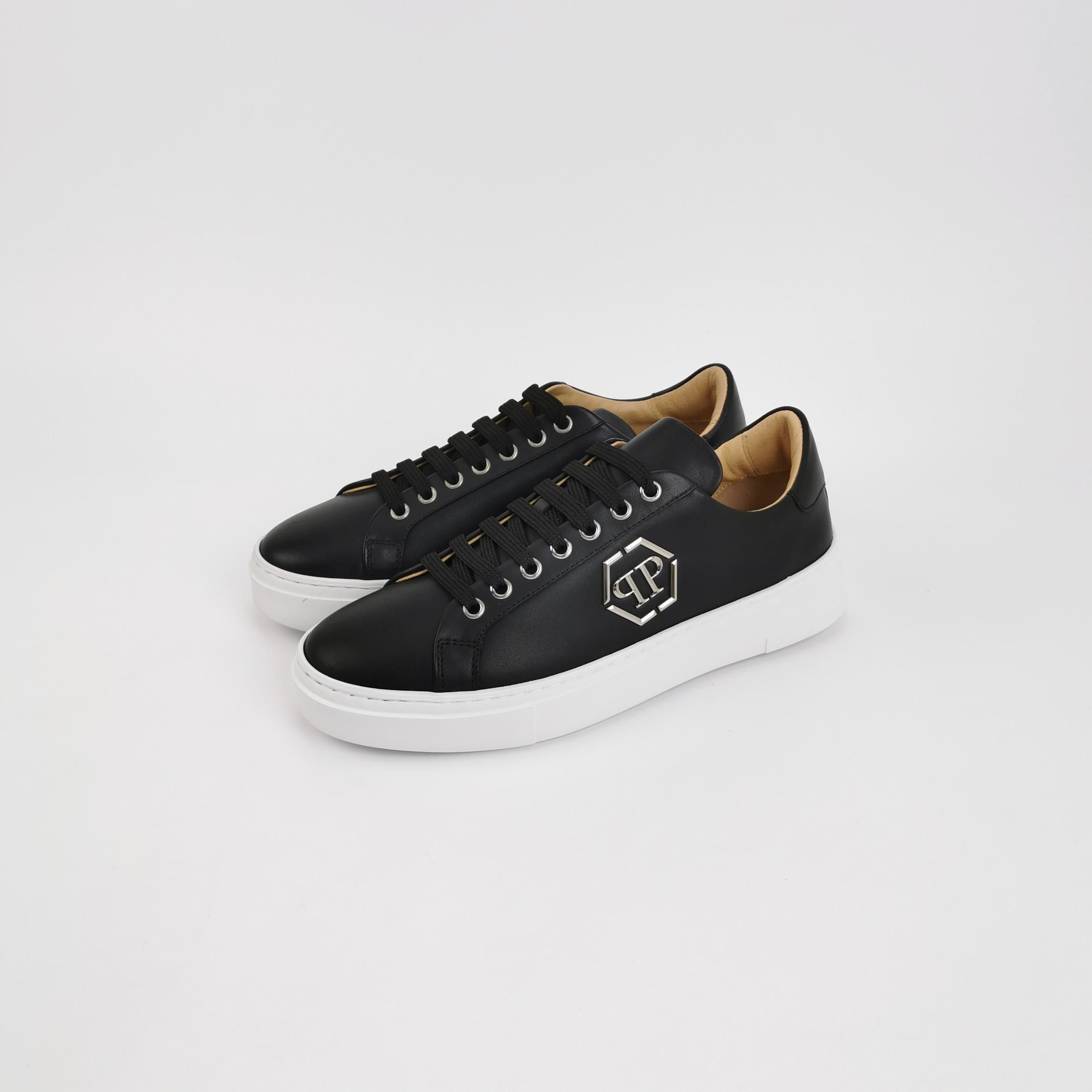 Philipp Plein Philipp Plein Logo Leather Low-Top Sneakers 39.5 Size US 6 / EU 39 - 3 Thumbnail
