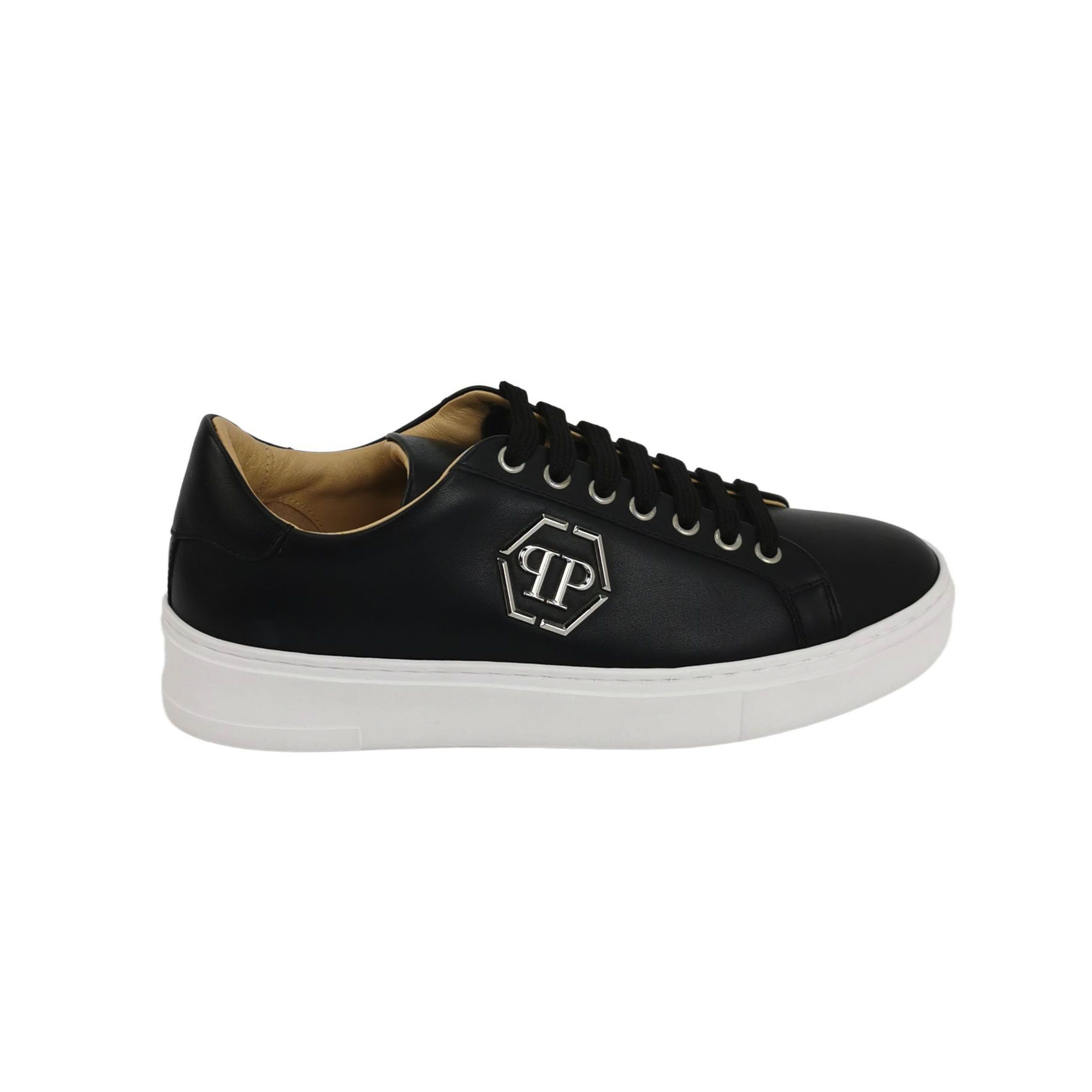 Philipp Plein Philipp Plein Logo Leather Low-Top Sneakers 39.5 Size US 6 / EU 39 - 2 Thumbnail