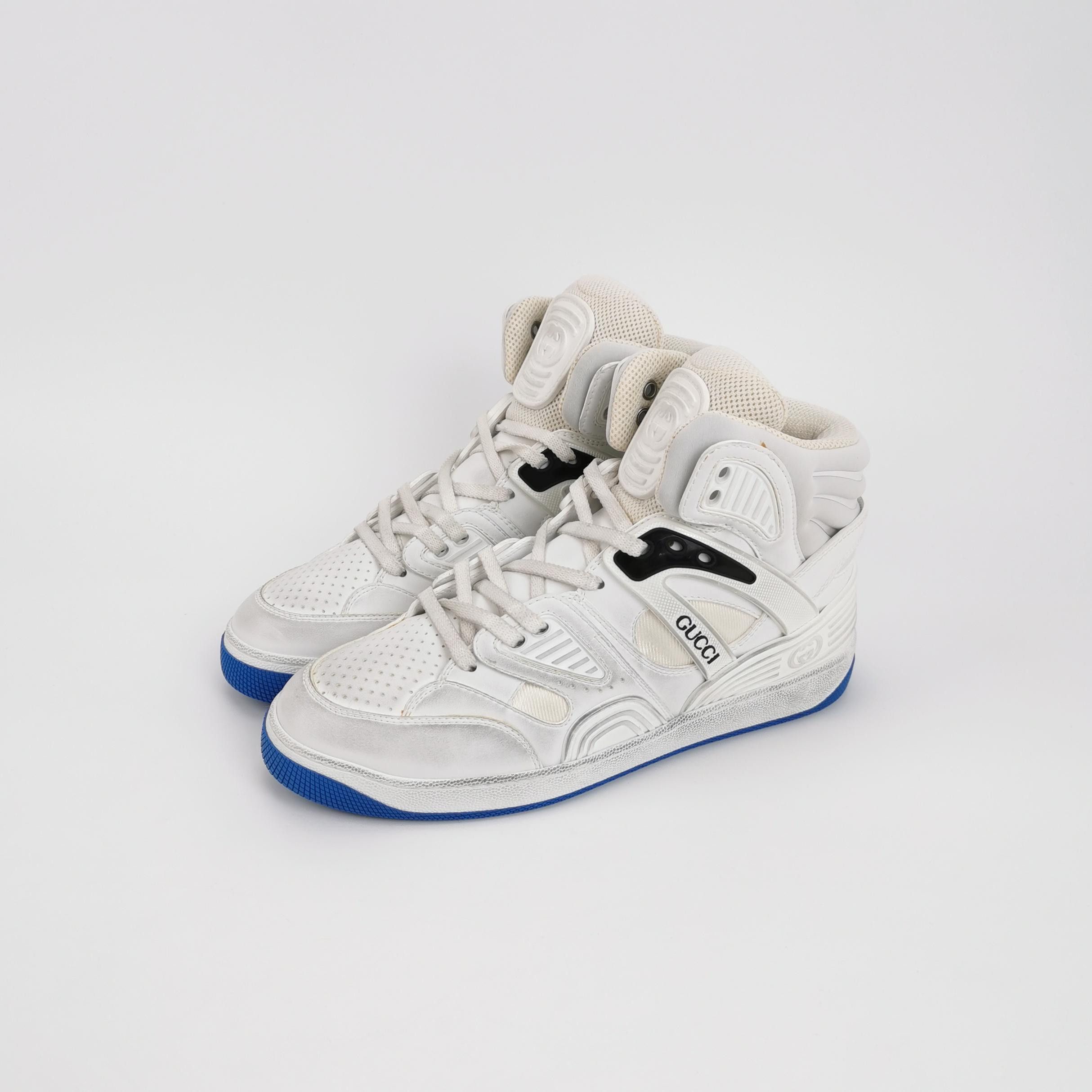 Gucci Gucci Basket Multi-Color Hi-Top Sneakers 40 Size US 7 / EU 40 - 3 Thumbnail