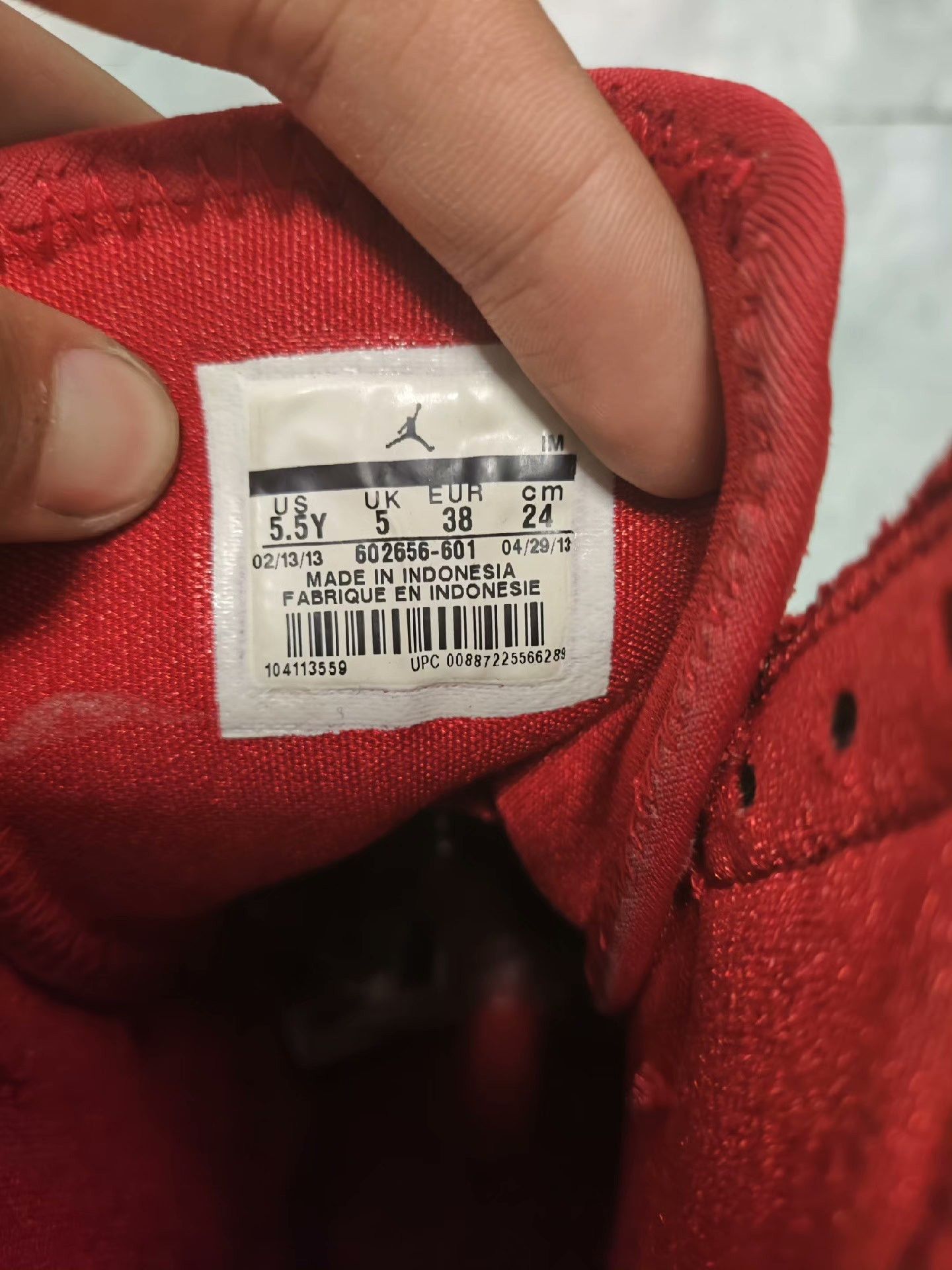 Jordan Brand Jordan Brand Rare Red Hitop Sneakers us_8 Women Size US 8 / IT 38 - 8 Thumbnail