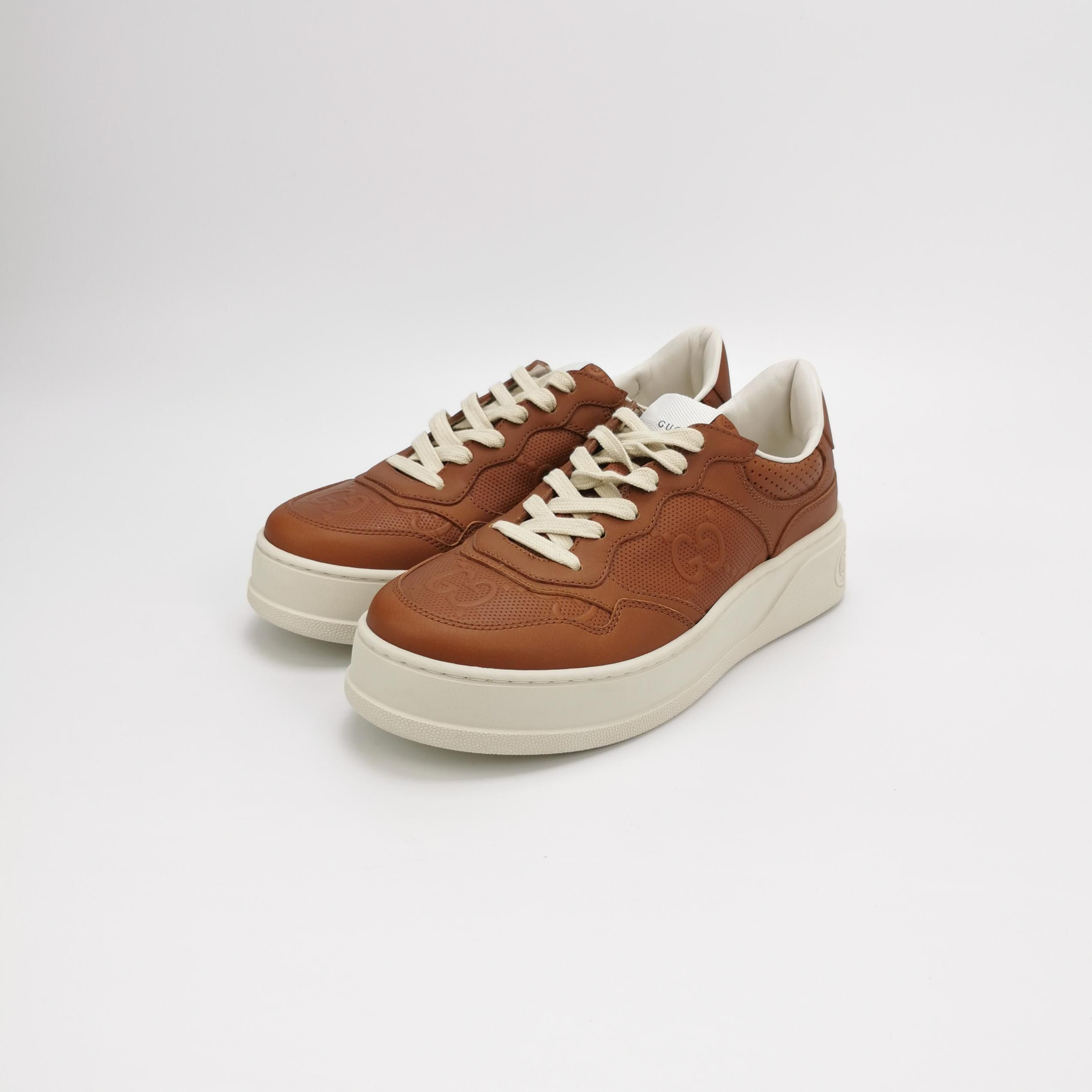 Gucci Gucci Double G Leather Platform Sneakers 40.5 Size US 7 / EU 40 - 3 Thumbnail