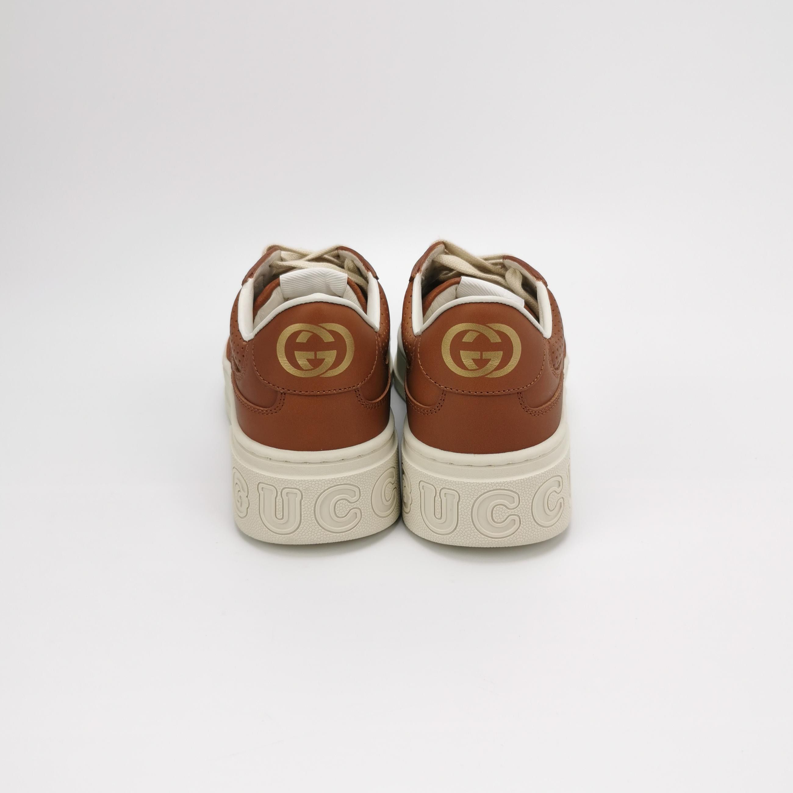 Gucci Gucci Double G Leather Platform Sneakers 40.5 Size US 7 / EU 40 - 5 Thumbnail