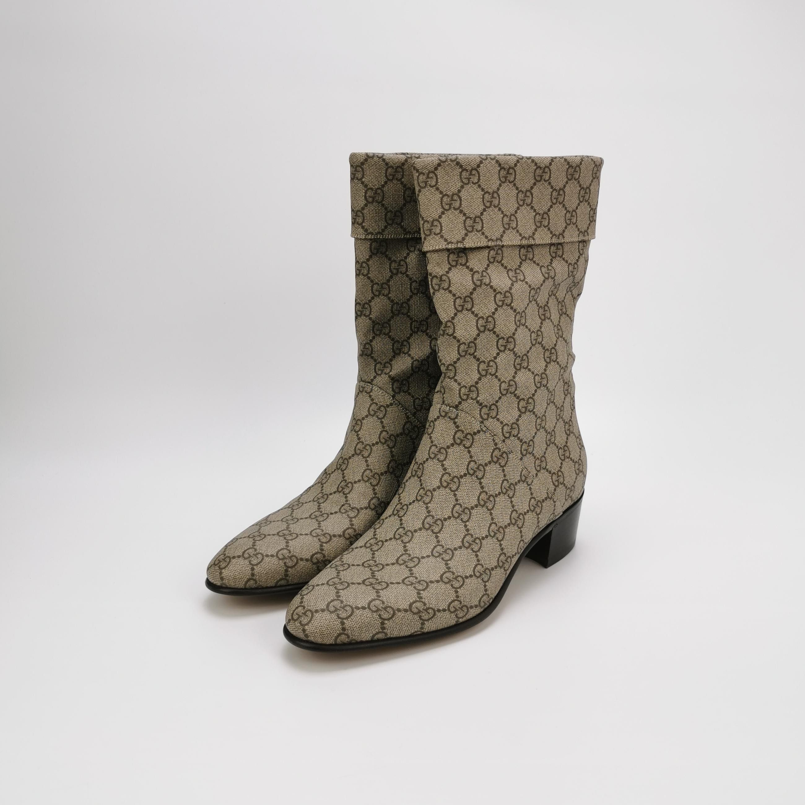 Gucci Gucci GG Supreme Canvas Ankle Boots 8 Size US 9 / EU 42 - 3 Thumbnail