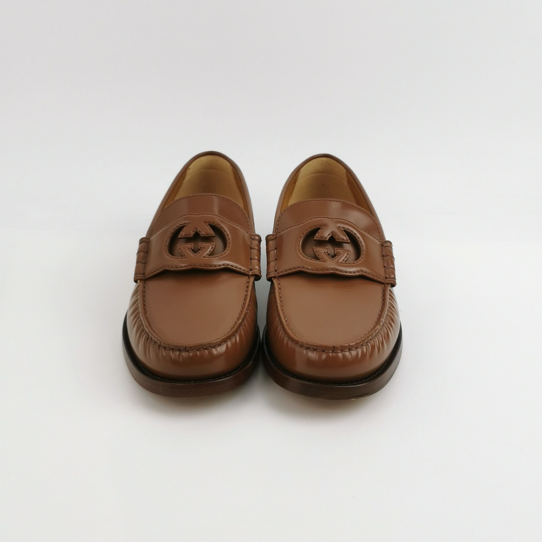 Gucci Gucci Interlocking G Leather Loafers 6 Size US 7 / EU 40 - 4 Thumbnail