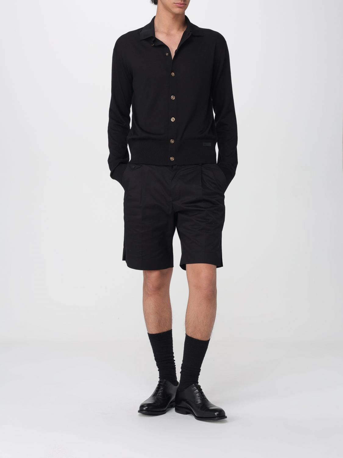Versace Versace Cardigan Men Black Size US L / EU 52-54 / 3 - 2 Thumbnail
