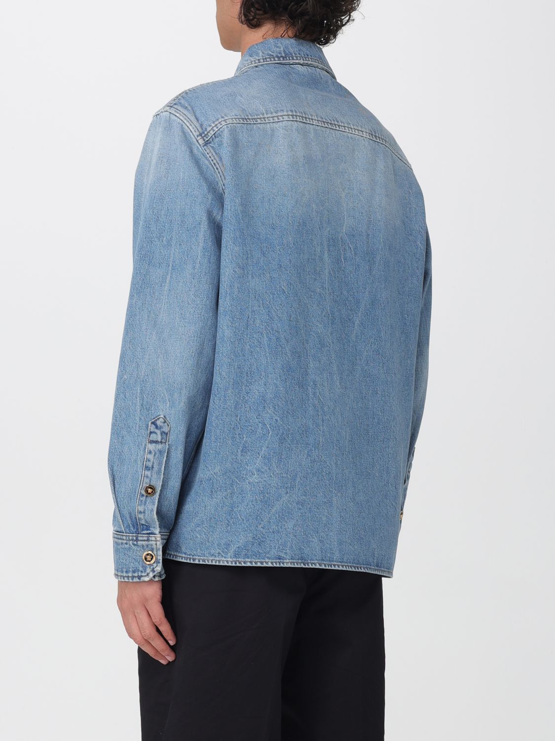 Versace Versace Shirt Men Blue Size US L / EU 52-54 / 3 - 3 Thumbnail