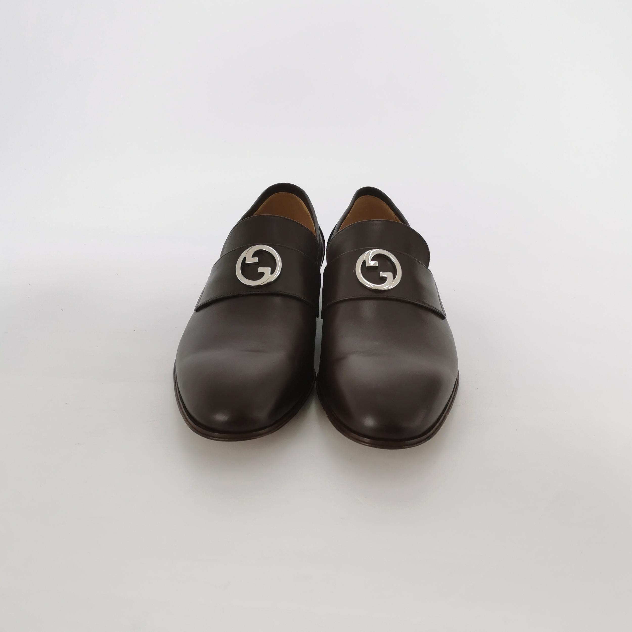 Gucci Gucci Interlocking G Leather Loafers 7 Size US 8 / EU 41 - 4 Thumbnail