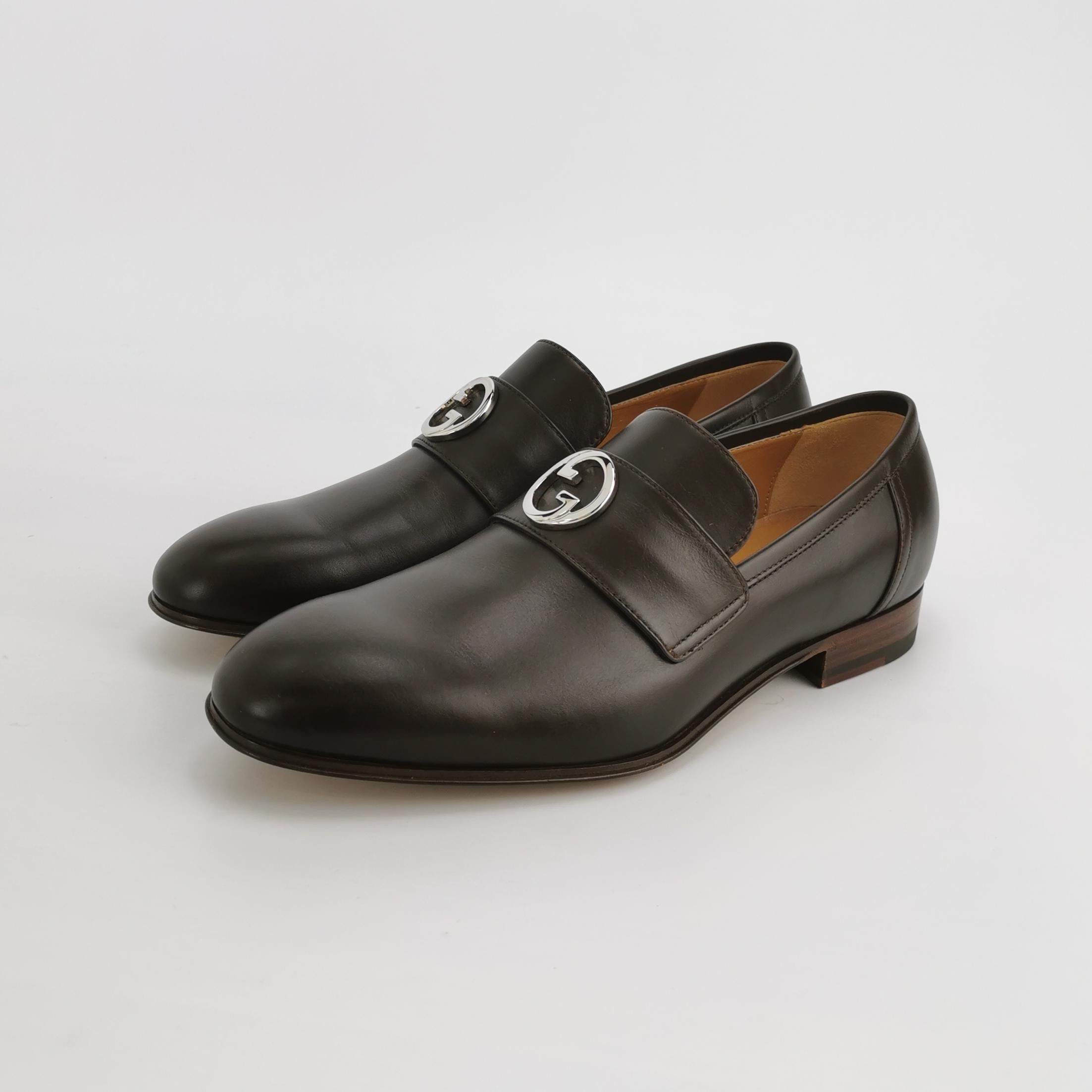Gucci Gucci Interlocking G Leather Loafers 6 / 40 Size US 7 / EU 40 - 3 Thumbnail