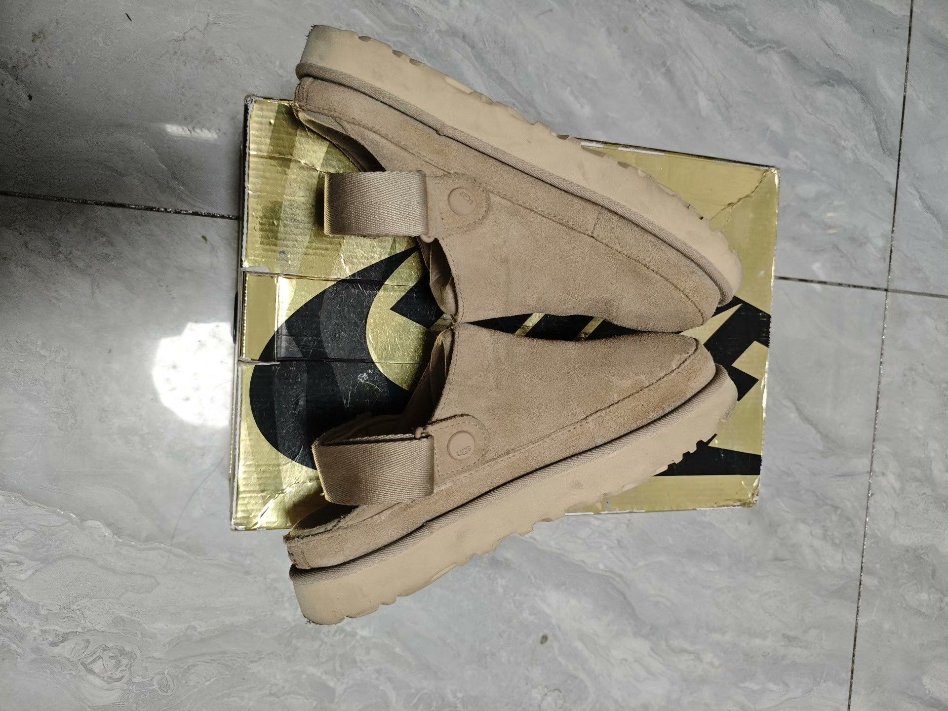 Ugg UGG Suede Beige Sandals us_8 Women Size US 8 / IT 38 - 4 Thumbnail