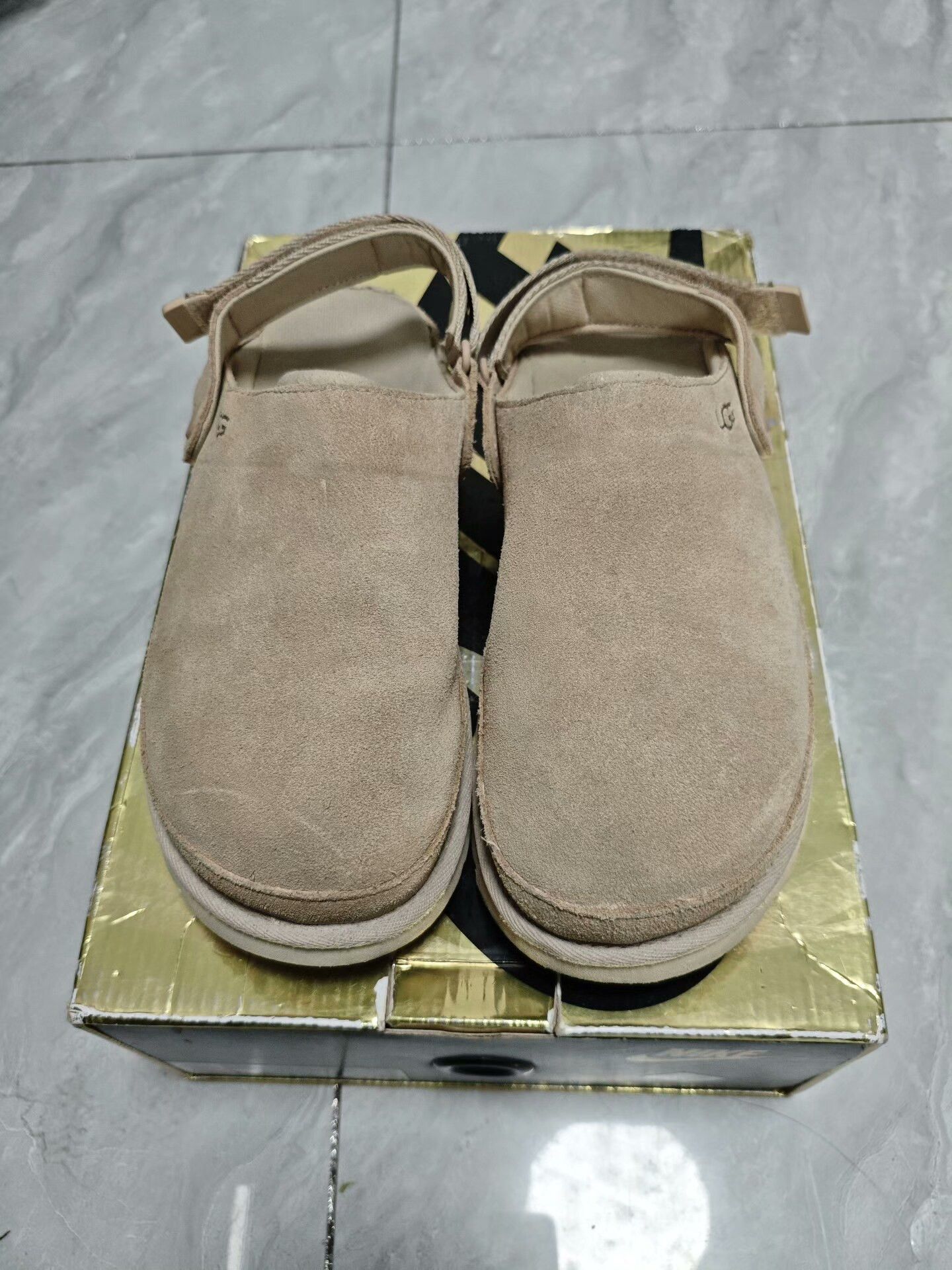 Ugg UGG Suede Beige Sandals us_8 Women Size US 8 / IT 38 - 2 Thumbnail