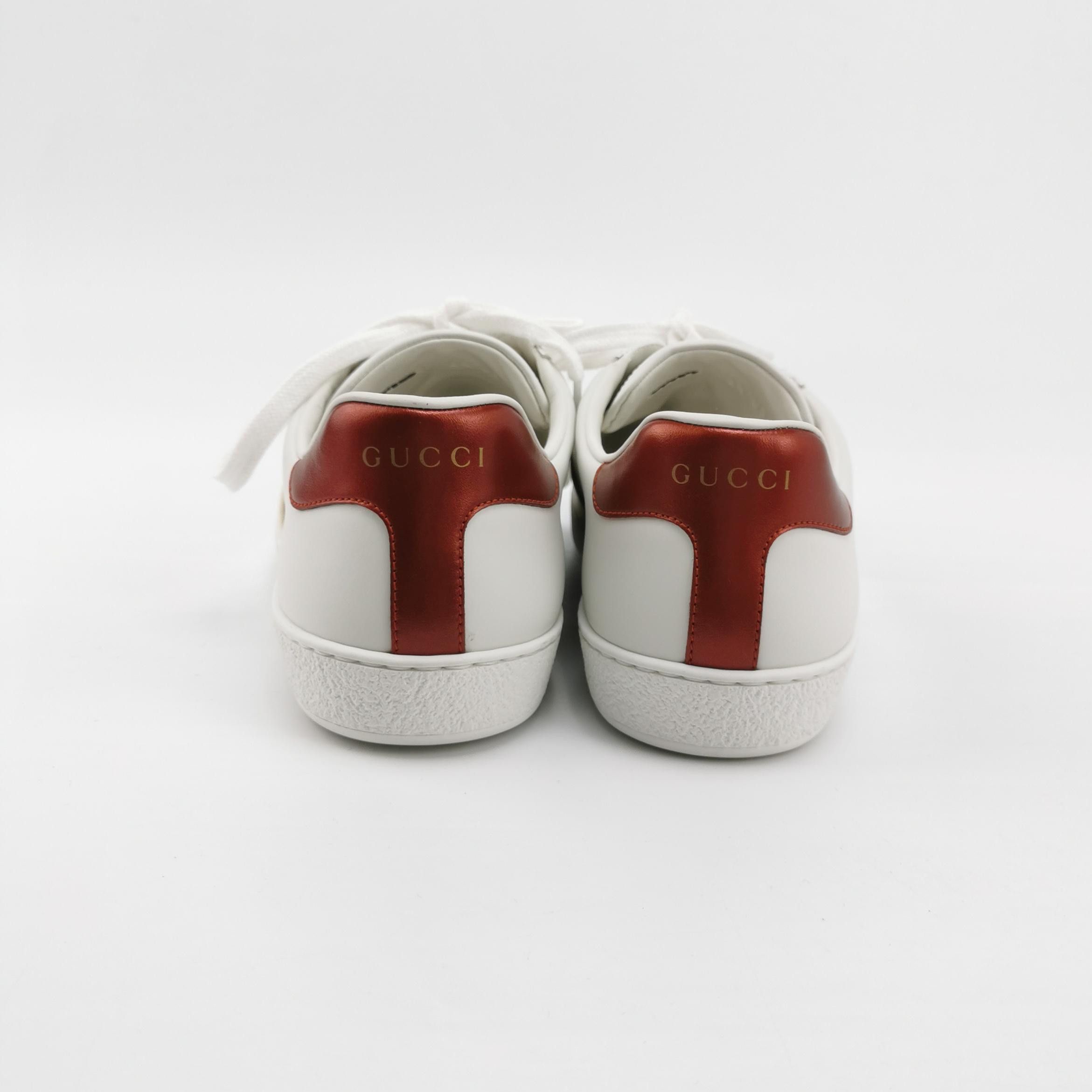 Gucci Gucci Logo Elastic Strap Ace Sneakers US 7.5 Size US 7 / EU 40 - 5 Thumbnail