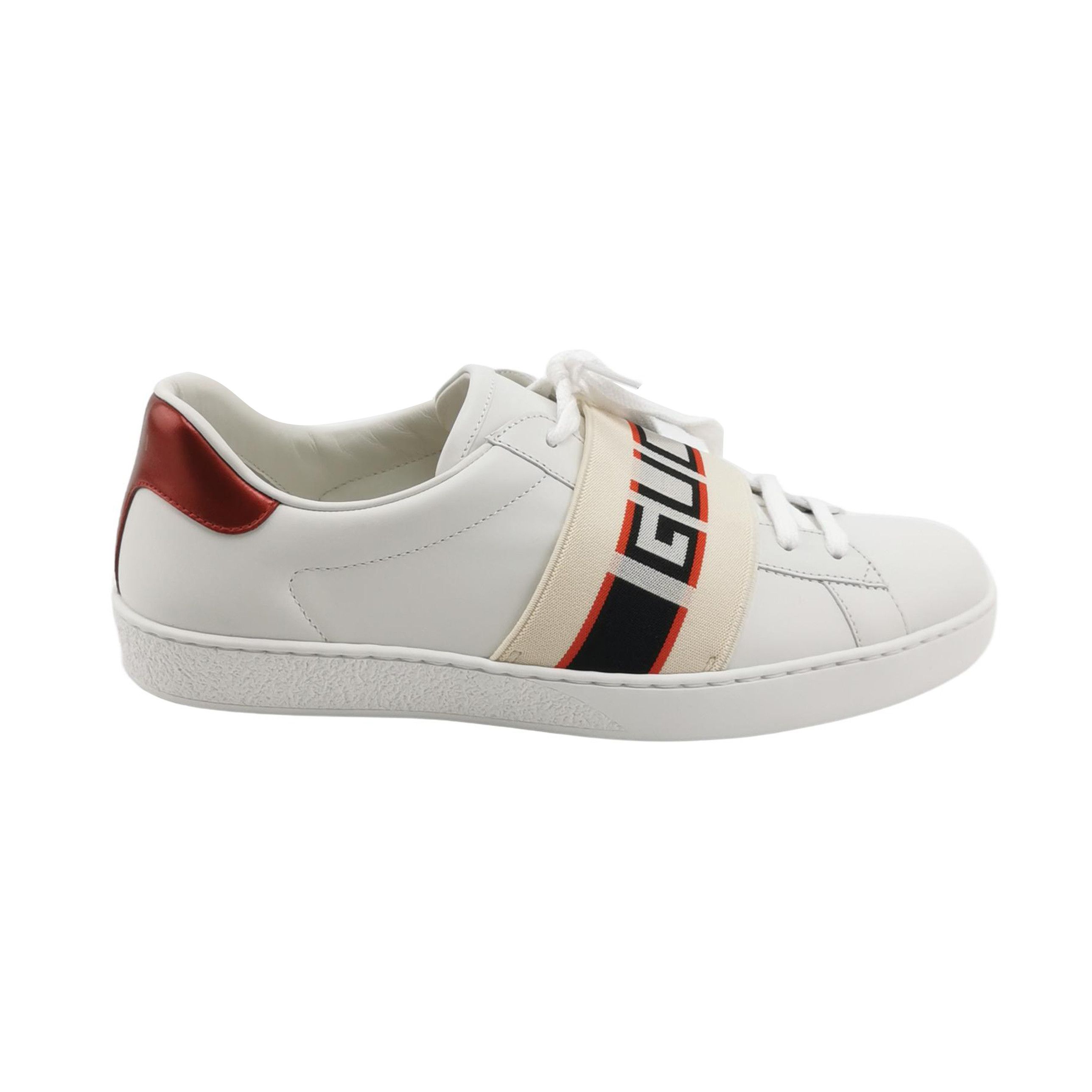 Gucci Gucci Logo Elastic Strap Ace Sneakers US 7.5 Size US 7 / EU 40 - 2 Thumbnail