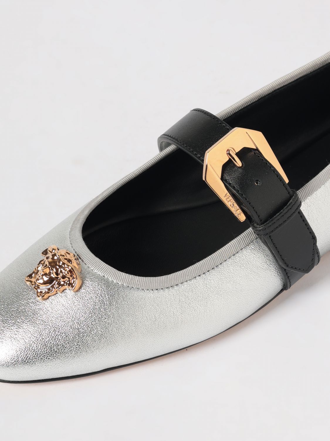 Versace Versace Ballet Flat Woman Silver Size US 9 / IT 39 - 4 Thumbnail