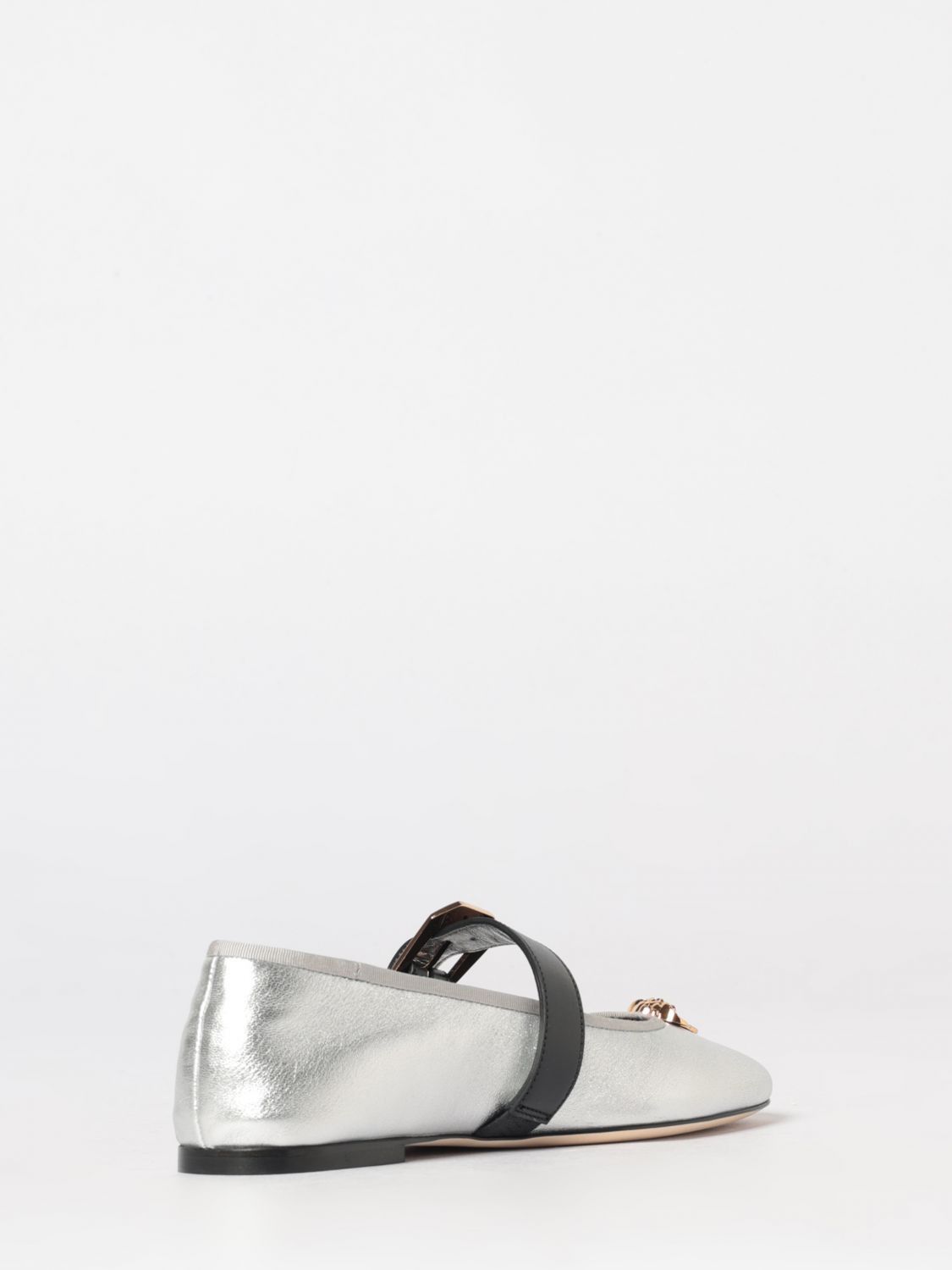 Versace Versace Ballet Flat Woman Silver Size US 9 / IT 39 - 3 Thumbnail
