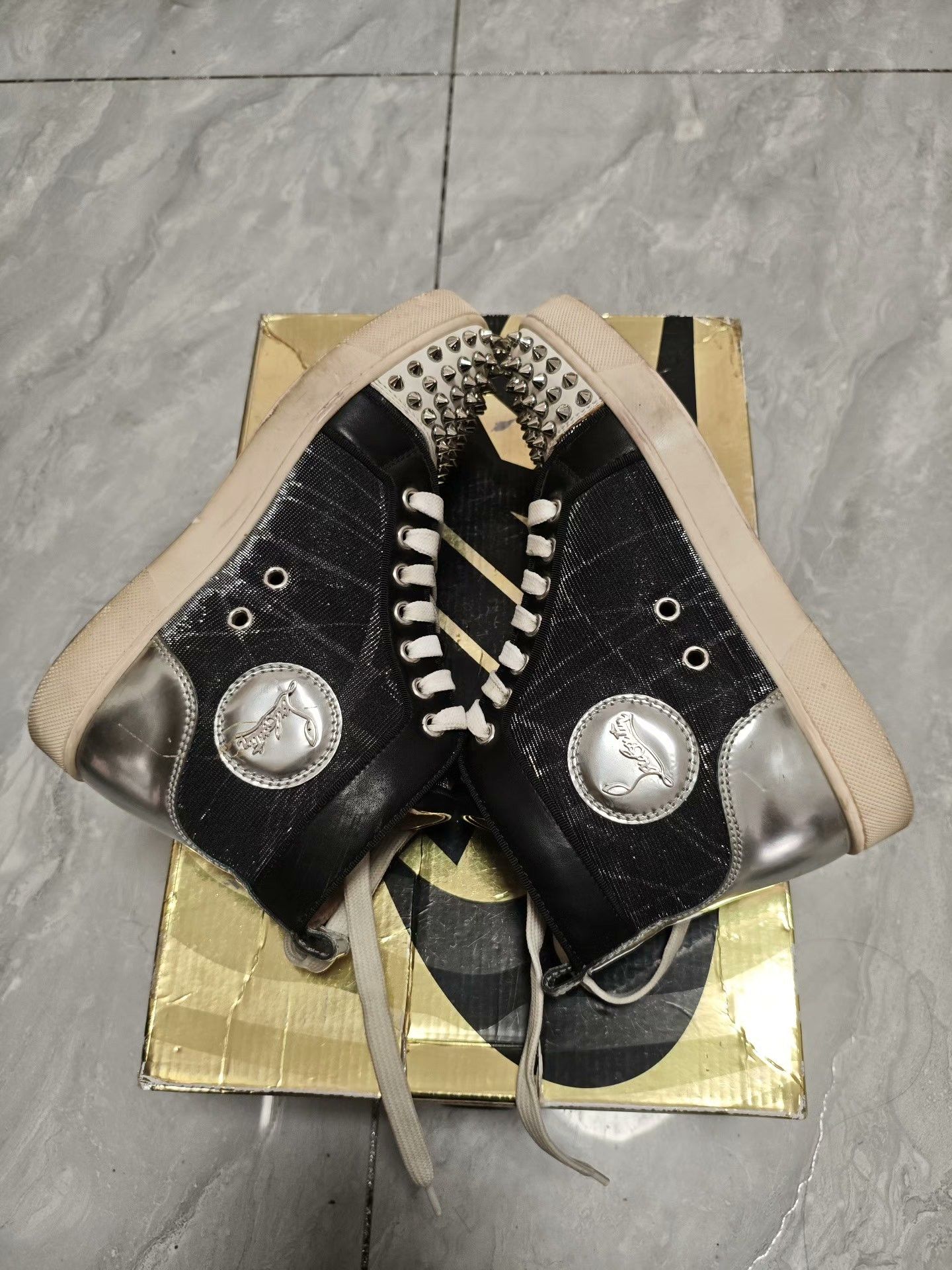 Christian Louboutin Christian Louboutin Leather Red Hitop Sneakers us_6 Women Size US 6 / IT 36 - 3 Thumbnail