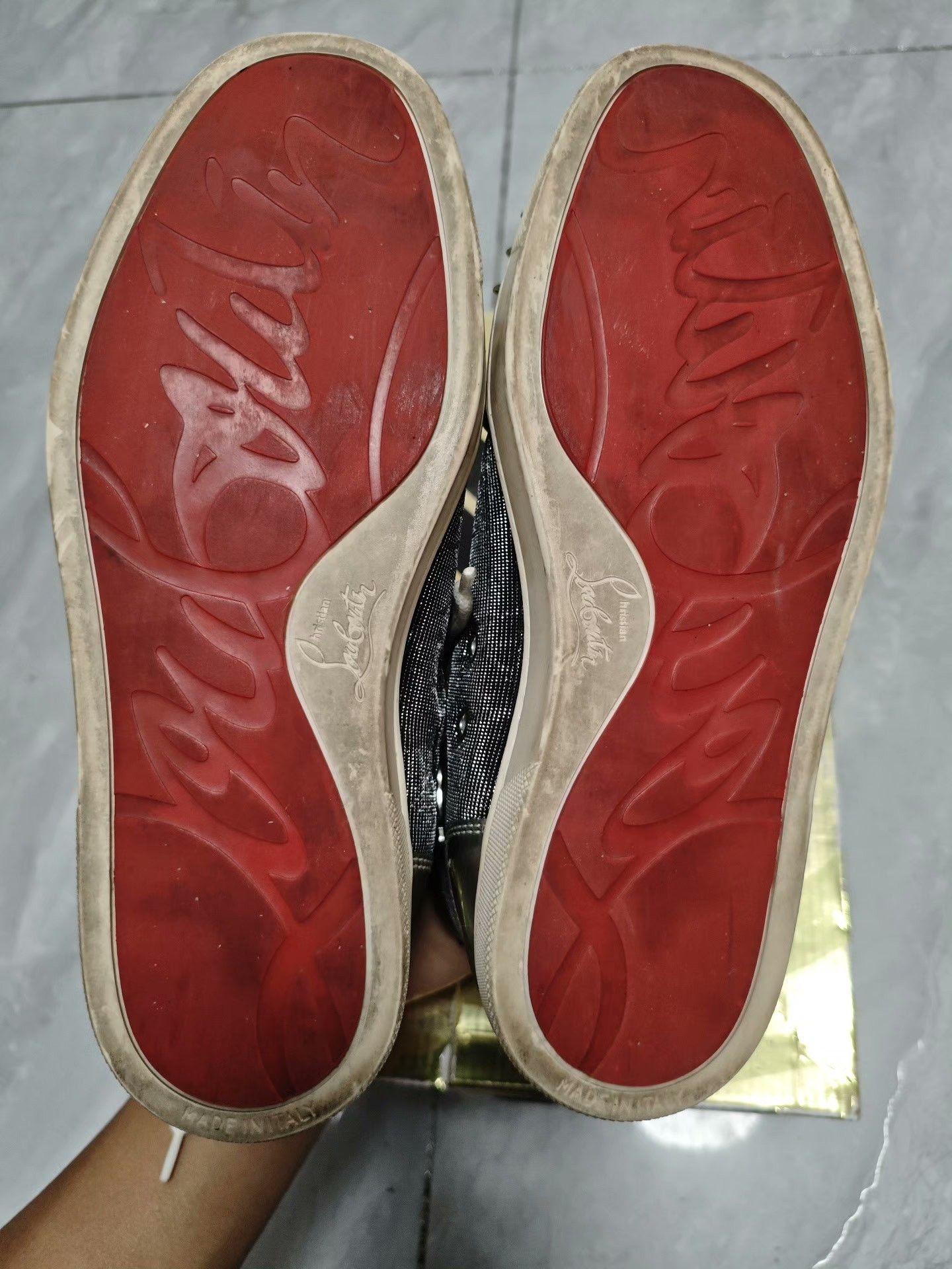Christian Louboutin Christian Louboutin Leather Red Hitop Sneakers us_6 Women Size US 6 / IT 36 - 5 Thumbnail