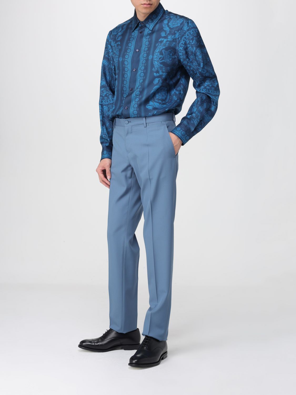 Versace Versace Shirt Men Blue Size US L / EU 52-54 / 3 - 2 Thumbnail