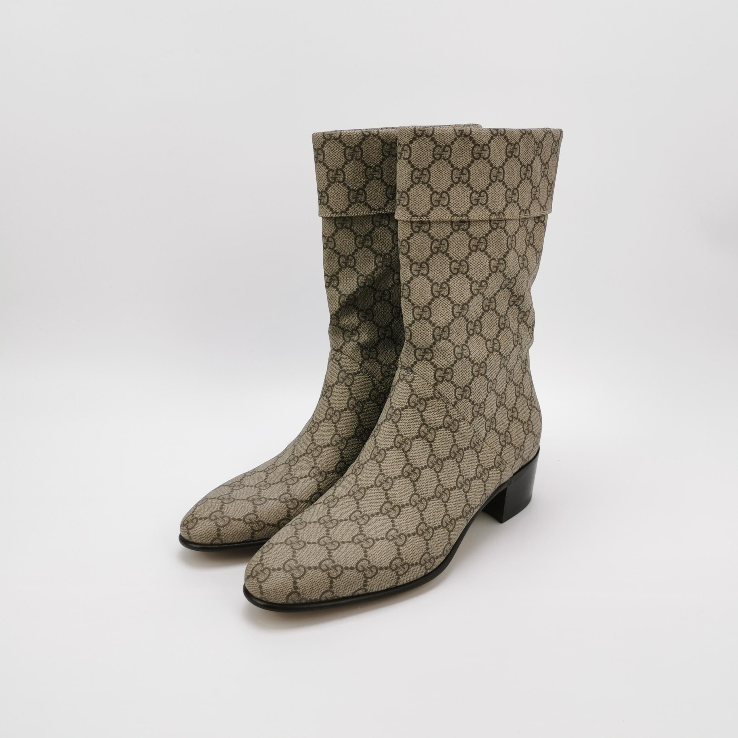 Gucci Gucci GG Monogram Canvas Ankle Boots 42.5 Size US 9 / EU 42 - 3 Thumbnail