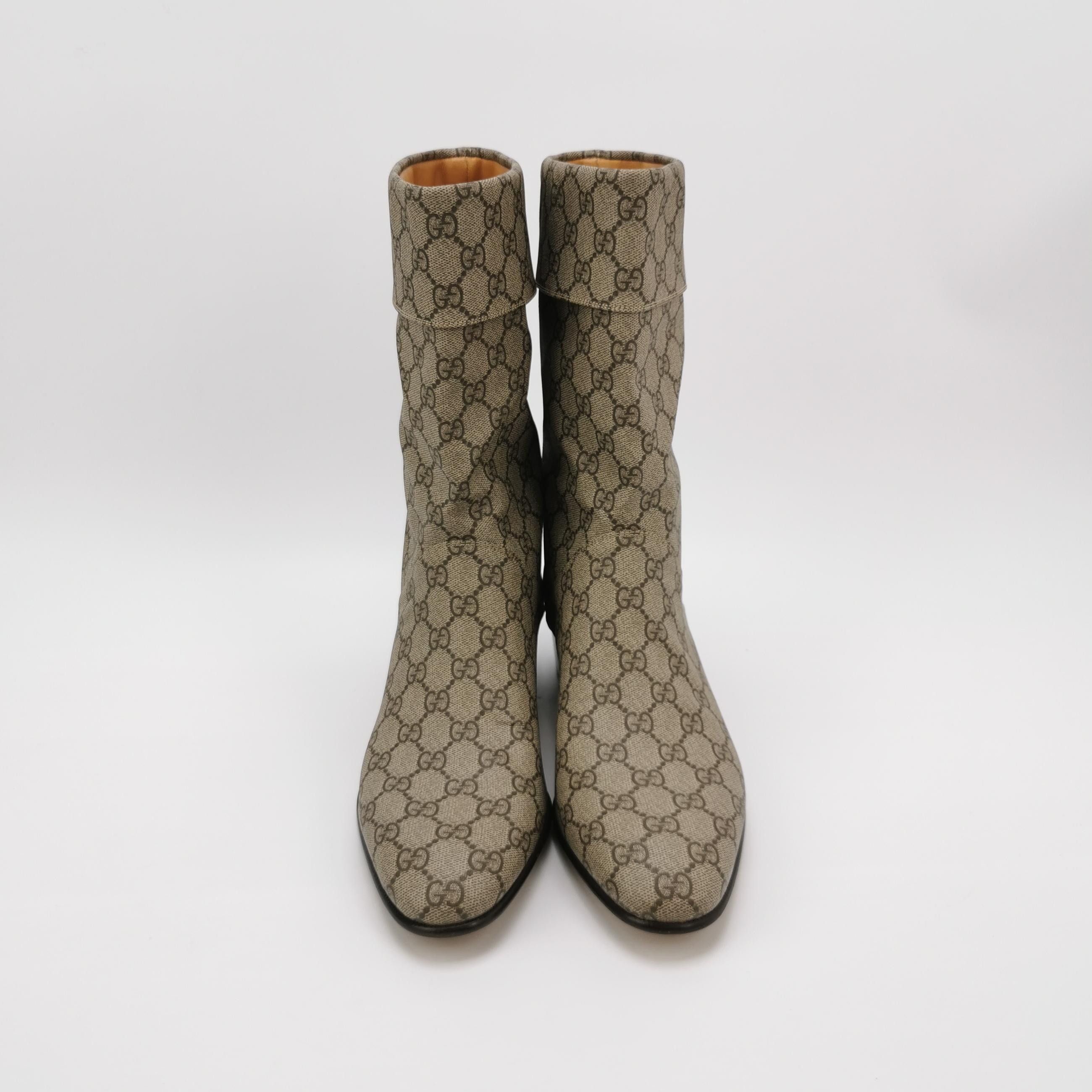 Gucci Gucci GG Monogram Canvas Ankle Boots 42.5 Size US 9 / EU 42 - 4 Thumbnail