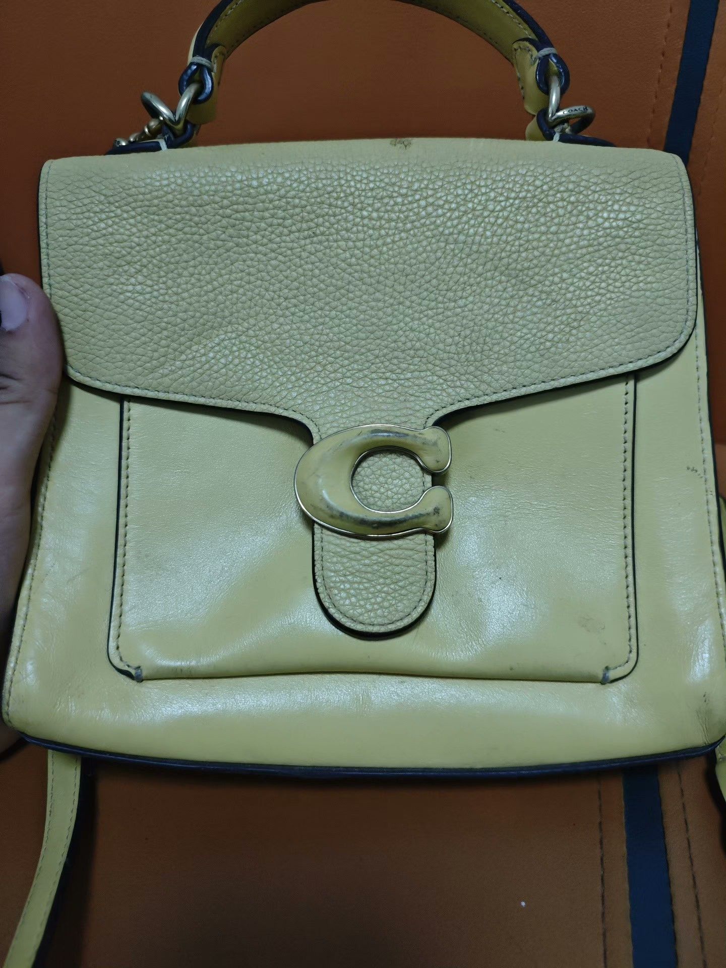 Coach Coach Yellow Shoulder Bag OS Women Size ONE SIZE - 2 Thumbnail
