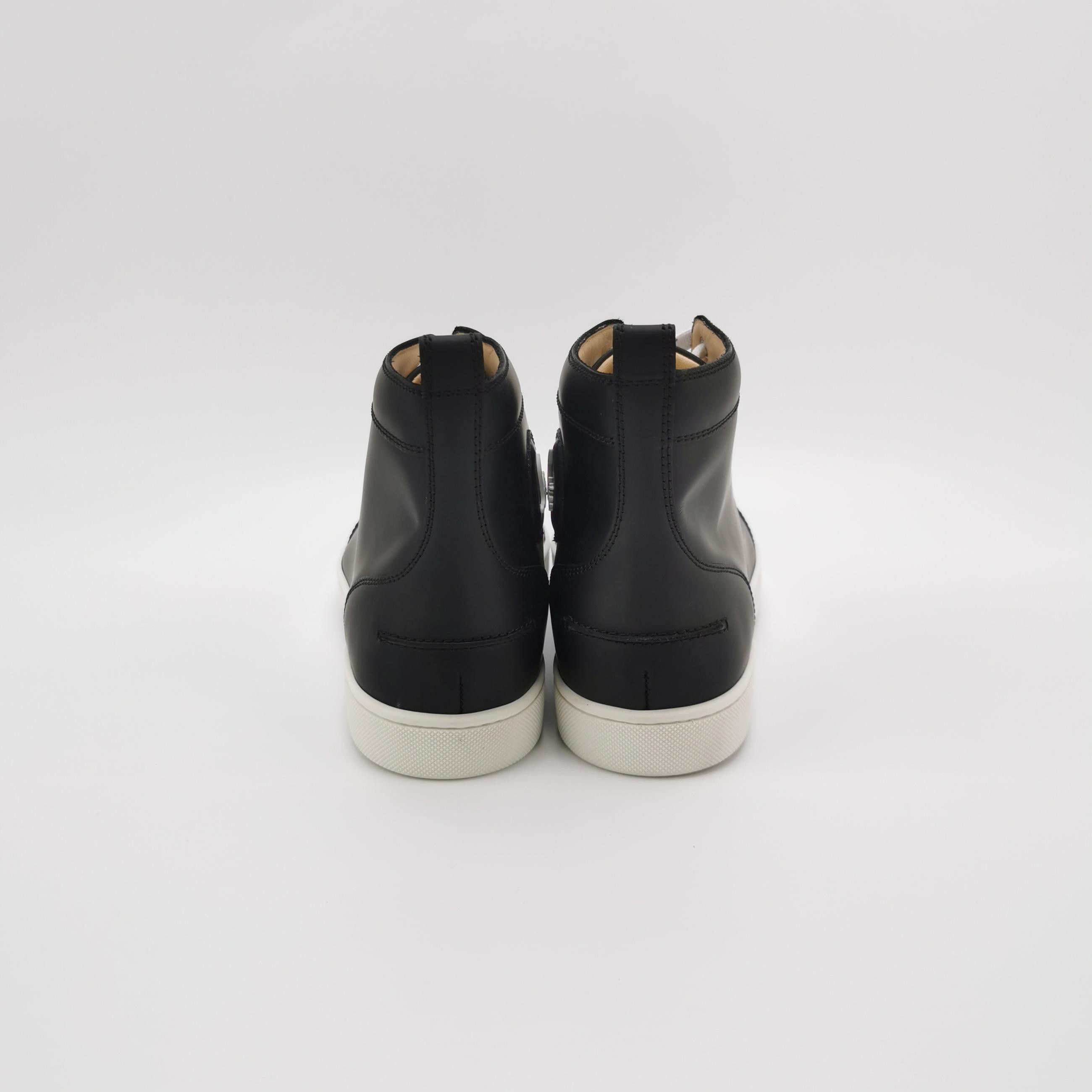 Christian Louboutin Christian Louboutin Black Leather Hi-Top Sneakers 43 Size US 10 / EU 43 - 5 Thumbnail