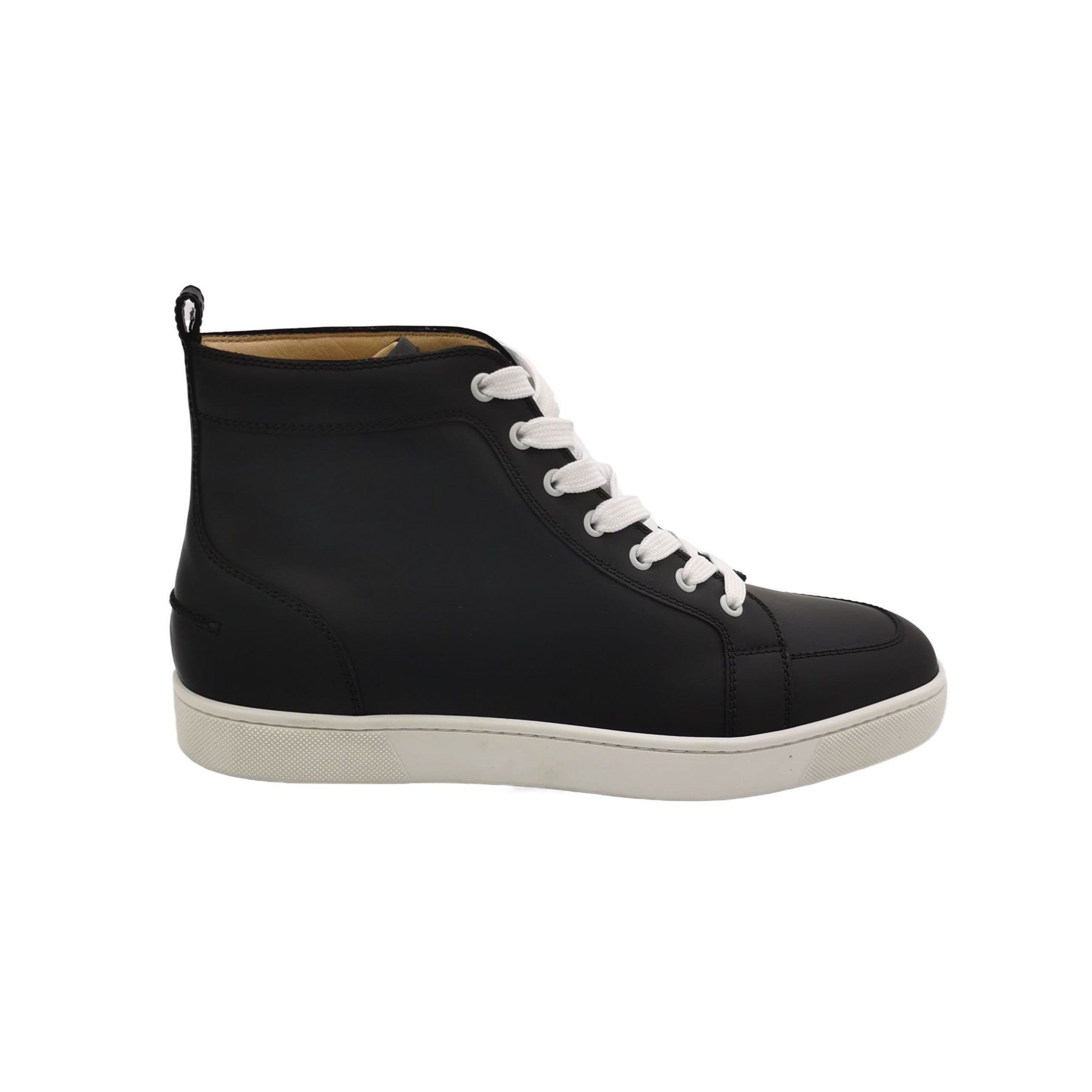 Christian Louboutin Christian Louboutin Black Leather Hi-Top Sneakers 43 Size US 10 / EU 43 - 2 Thumbnail