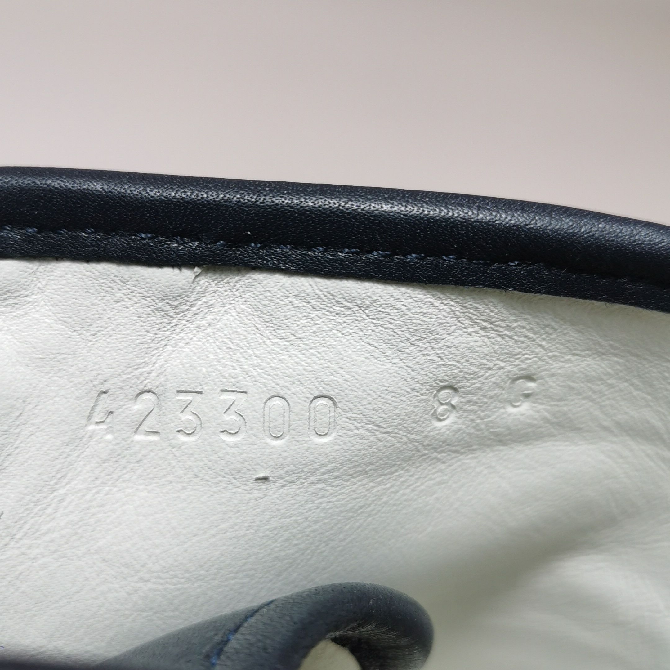 Gucci Gucci Navy Leather High-Top Sneakers 8G Size US 9 / EU 42 - 10 Thumbnail