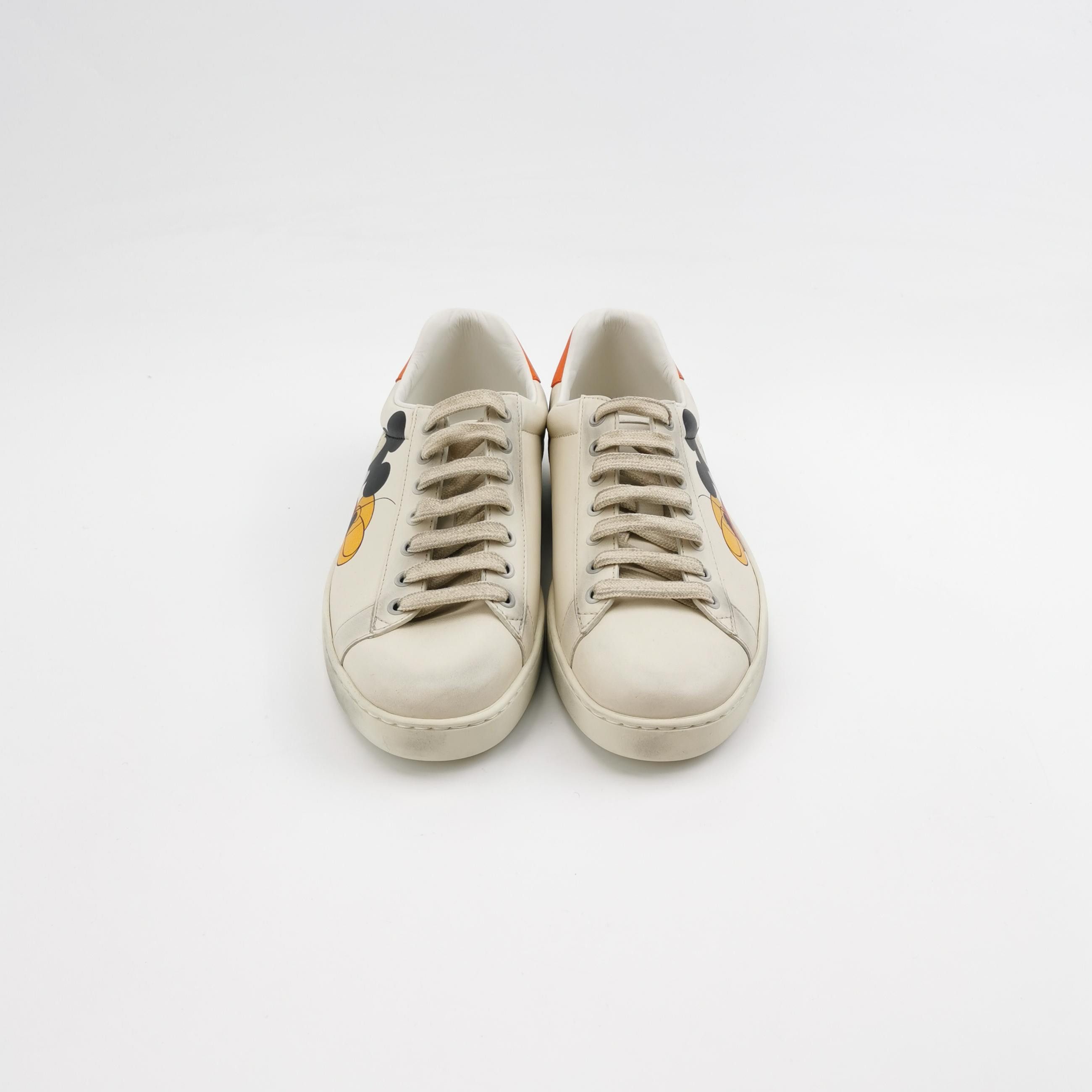 Gucci Gucci x Disney Mickey Mouse Ace Sneakers 40.5 Size US 7 / EU 40 - 4 Thumbnail