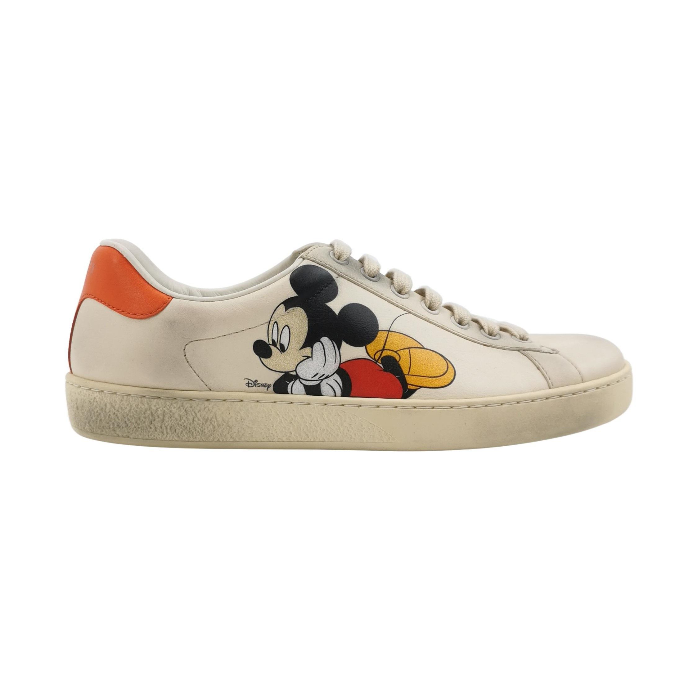 Gucci Gucci x Disney Mickey Mouse Ace Sneakers 39.5 Size US 6 / EU 39 - 2 Thumbnail