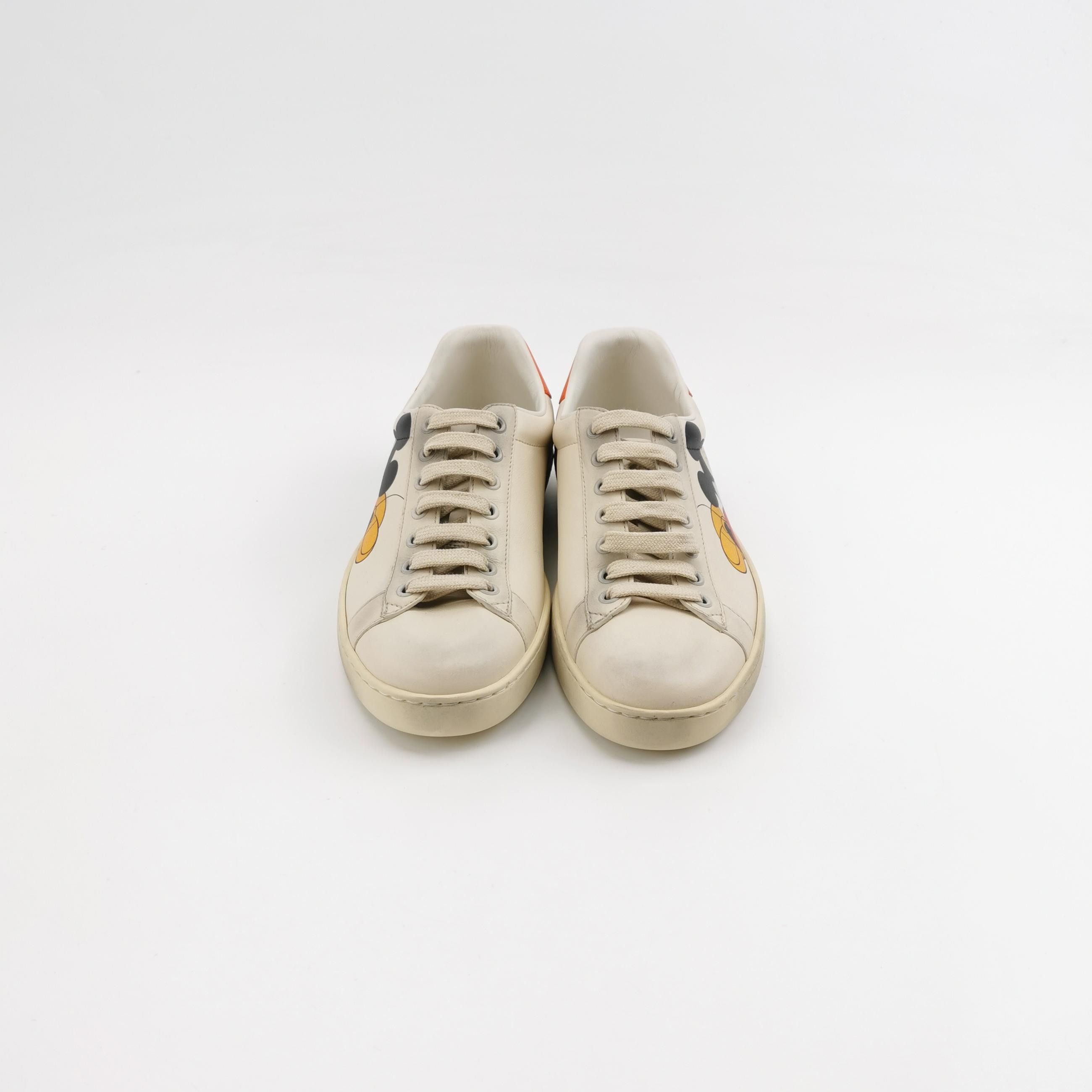 Gucci Gucci x Disney Mickey Mouse Ace Sneakers 39.5 Size US 6 / EU 39 - 4 Thumbnail
