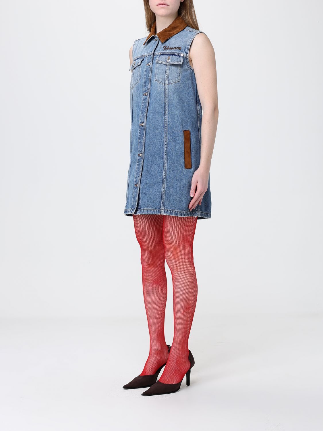 Versace Versace Dress Woman Denim Size XS / US 0-2 / IT 36-38 - 3 Thumbnail