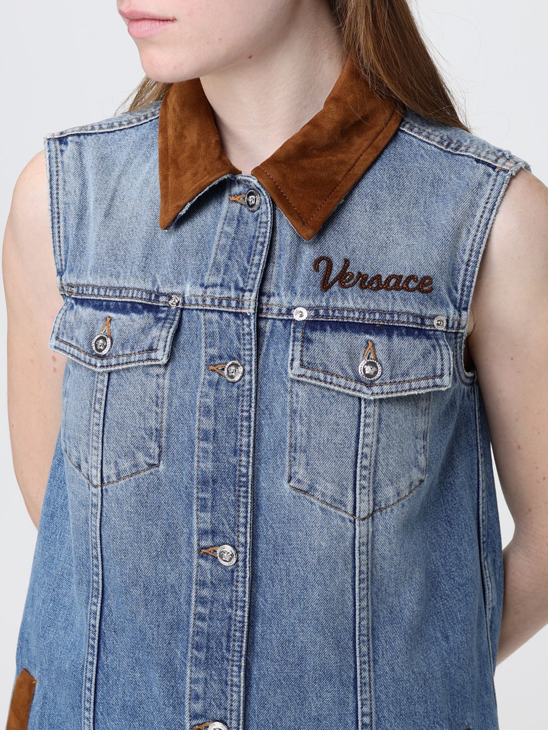 Versace Versace Dress Woman Denim Size XS / US 0-2 / IT 36-38 - 4 Thumbnail