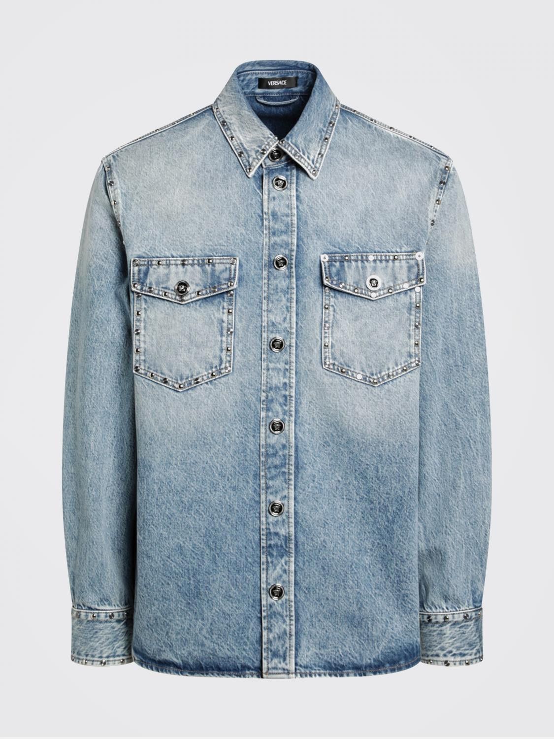 Versace Versace Shirt Men Stone Washed Size US M / EU 48-50 / 2 - 2 Thumbnail