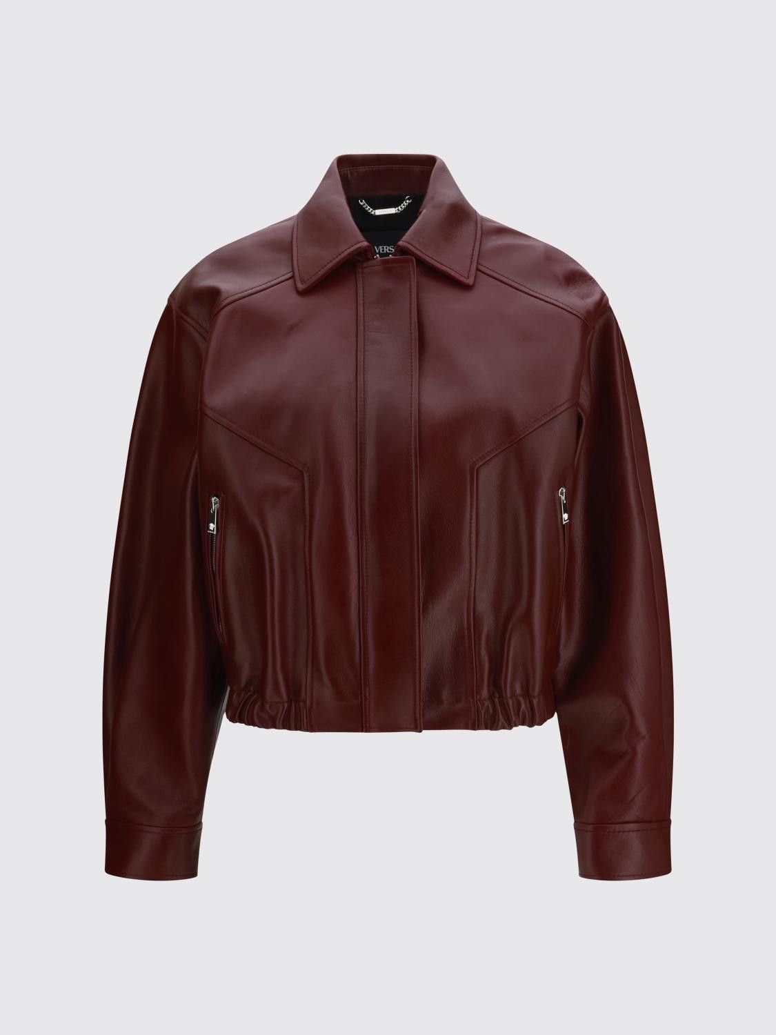Versace Versace Jacket Woman Burgundy Size S / US 4 / IT 40 - 2 Thumbnail