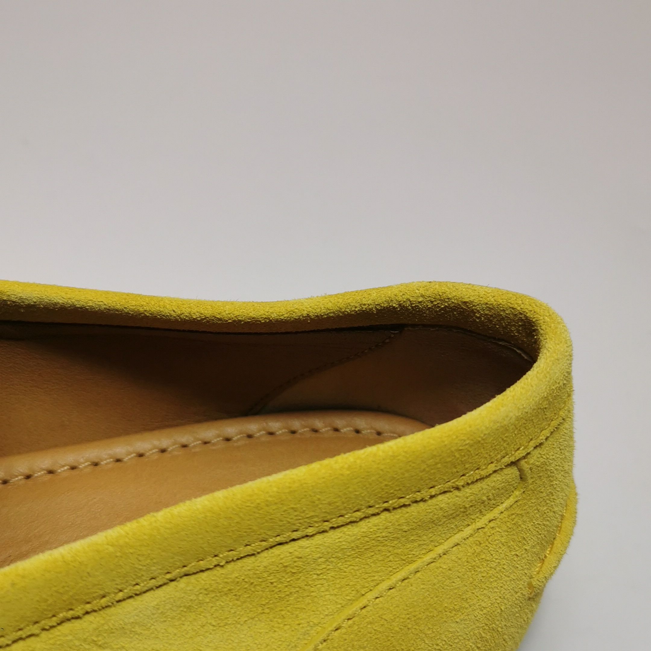Gucci Gucci Yellow Suede Jordaan Horsebit Loafers US 7.5 Size US 7 / EU 40 - 10 Thumbnail