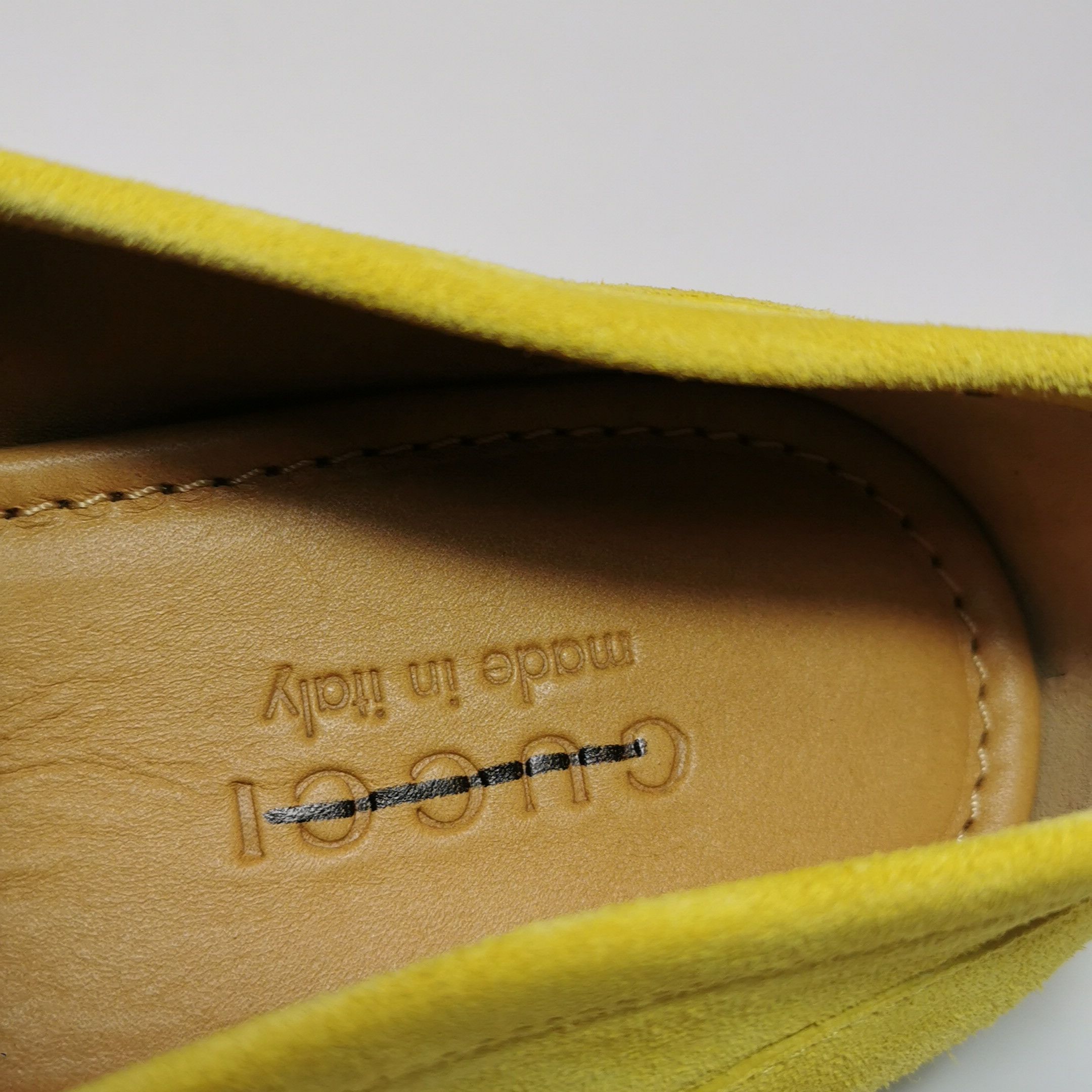 Gucci Gucci Yellow Suede Jordaan Horsebit Loafers US 7.5 Size US 7 / EU 40 - 12 Thumbnail