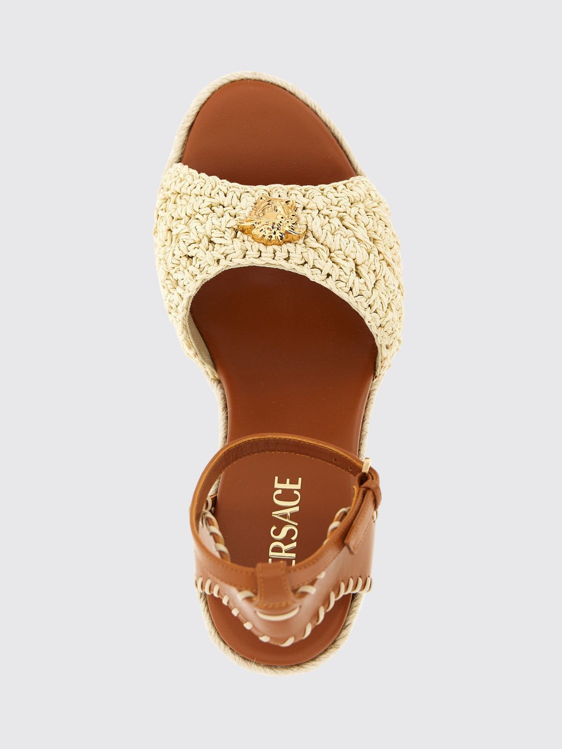 Versace Versace Heeled Sandal Woman Natural Size US 7 / IT 37 - 4 Thumbnail