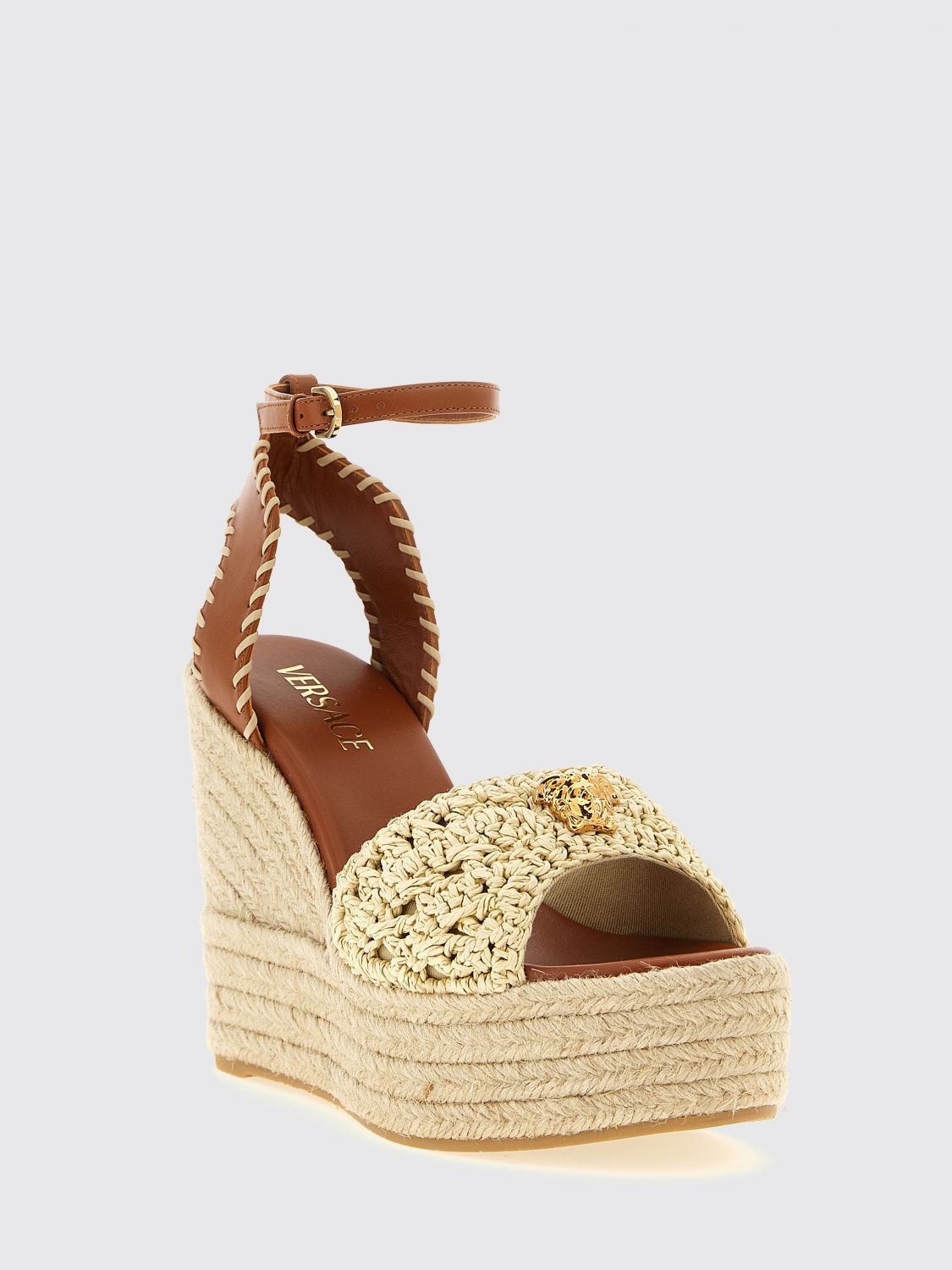Versace Versace Heeled Sandal Woman Natural Size US 7 / IT 37 - 2 Thumbnail