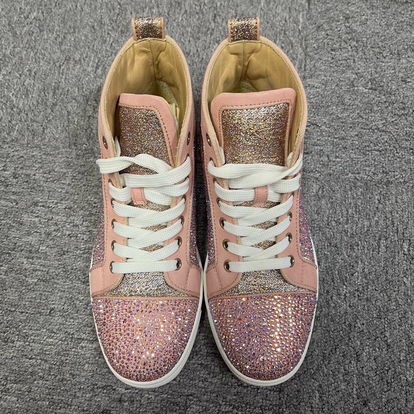 Christian Louboutin Christian Louboutin Pink Hitop Sneakers us_6 Women Size US 6 / IT 36 - 2 Thumbnail
