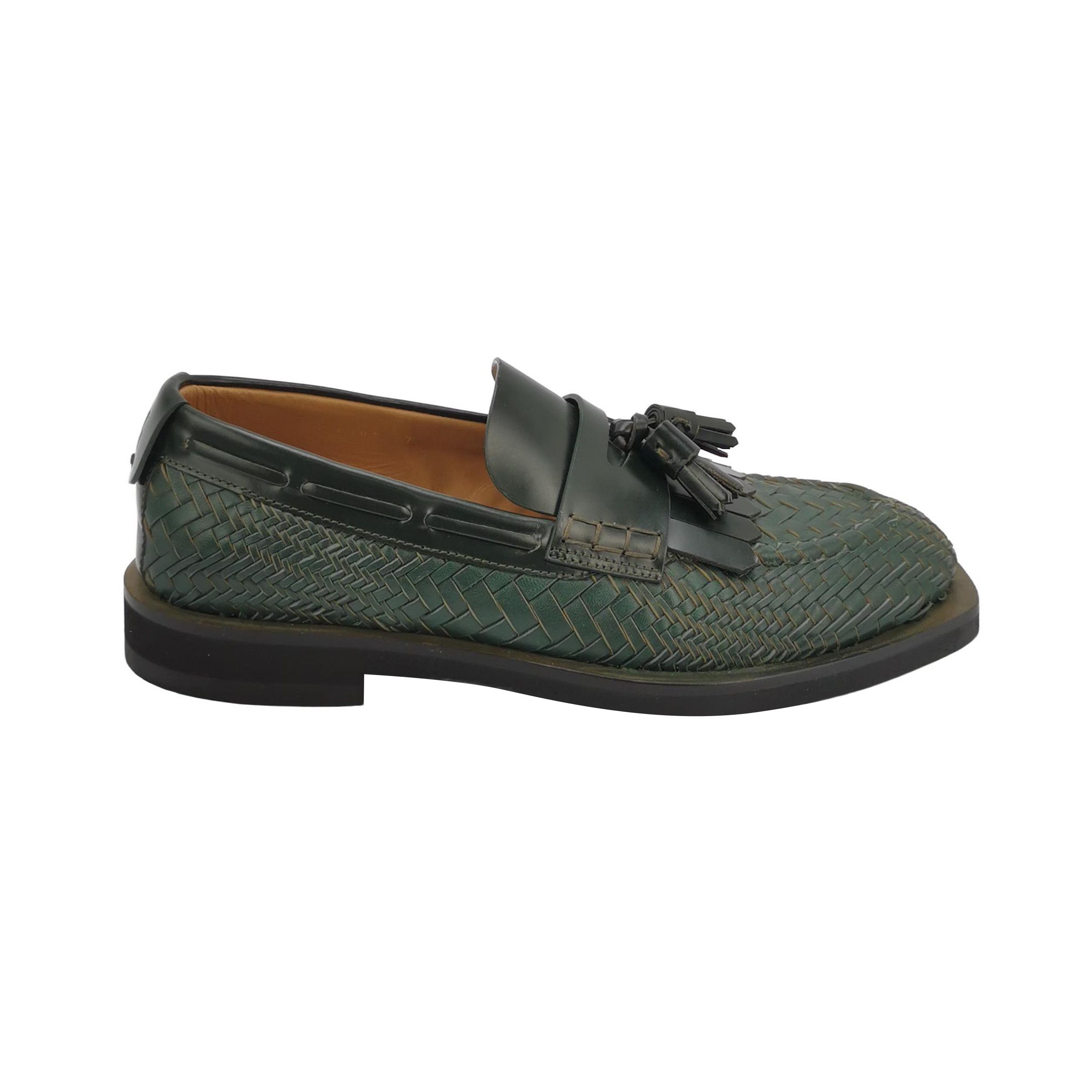 Emporio Armani Emporio Armani Woven Leather Tassel Loafers 41 Size US 8 / EU 41 - 2 Thumbnail